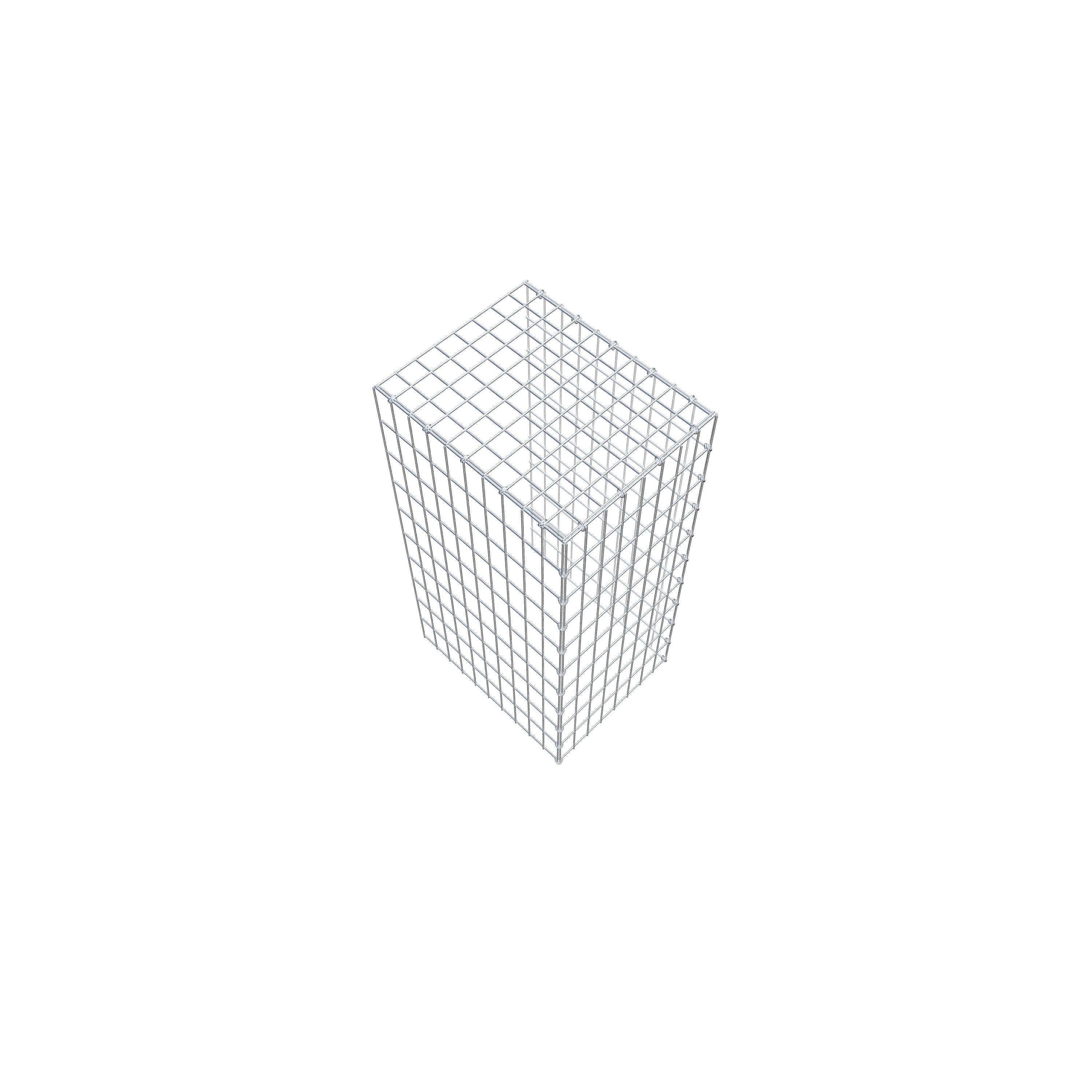 Opzetpaal type 4 100 cm x 50 cm x 40 cm (L x H x D), maaswijdte 5 cm x 10 cm, C-ring