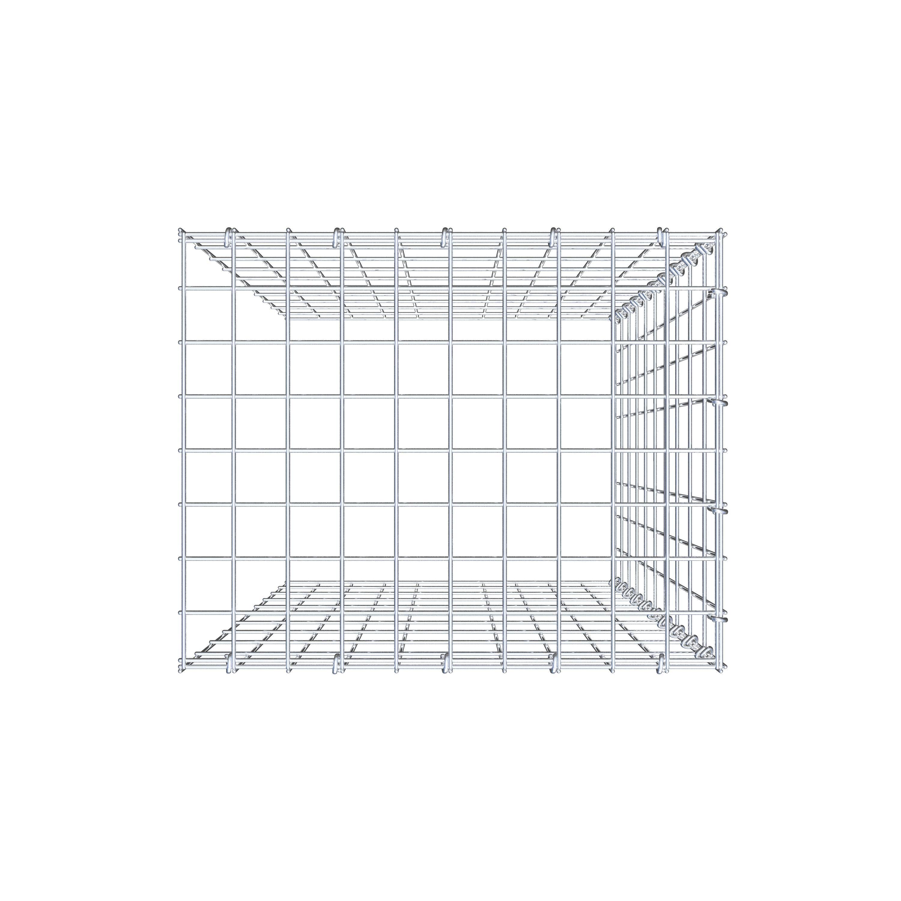 Opzetpaal type 4 100 cm x 50 cm x 40 cm (L x H x D), maaswijdte 5 cm x 10 cm, C-ring