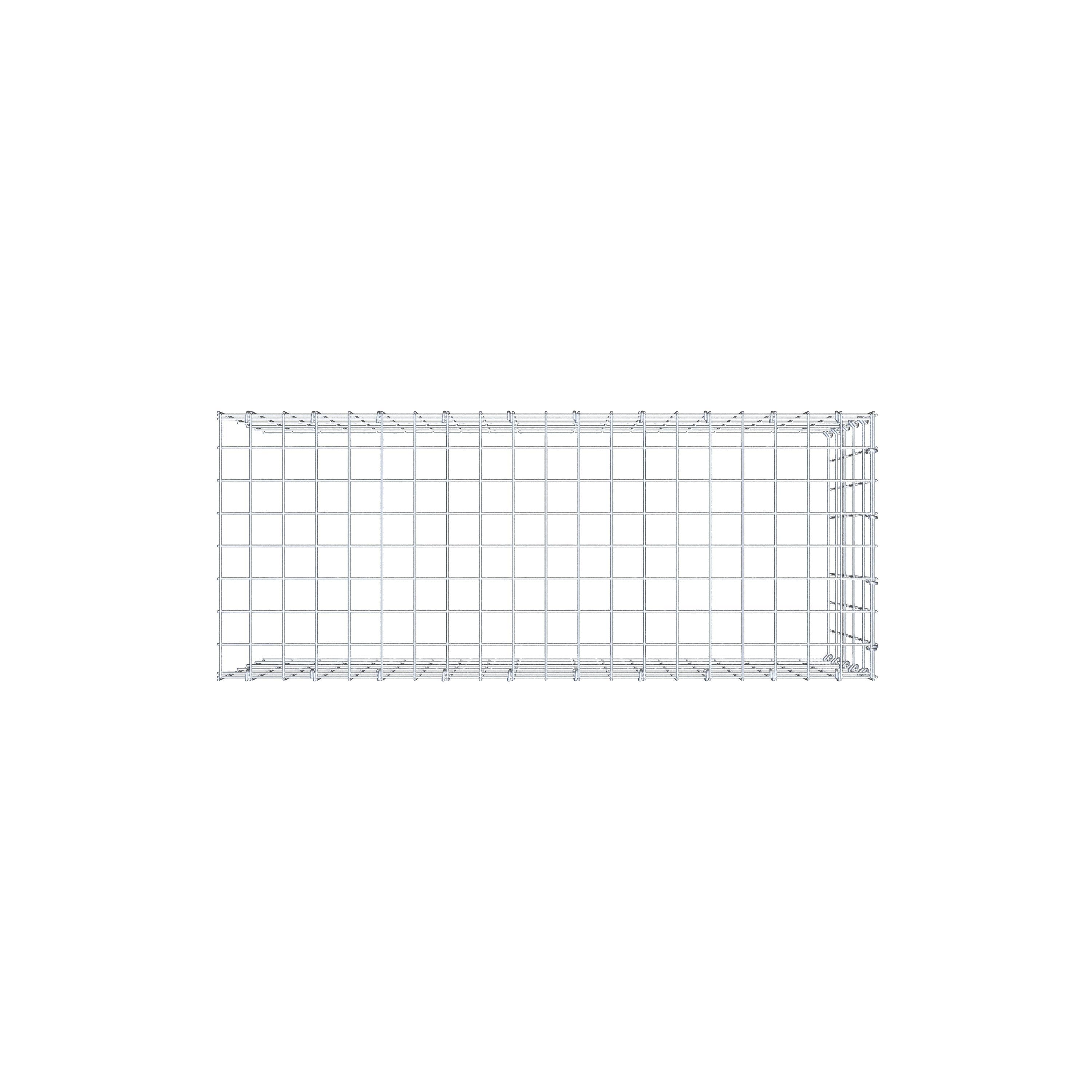 Opzetpaal type 4 100 cm x 50 cm x 40 cm (L x H x D), maaswijdte 5 cm x 10 cm, C-ring