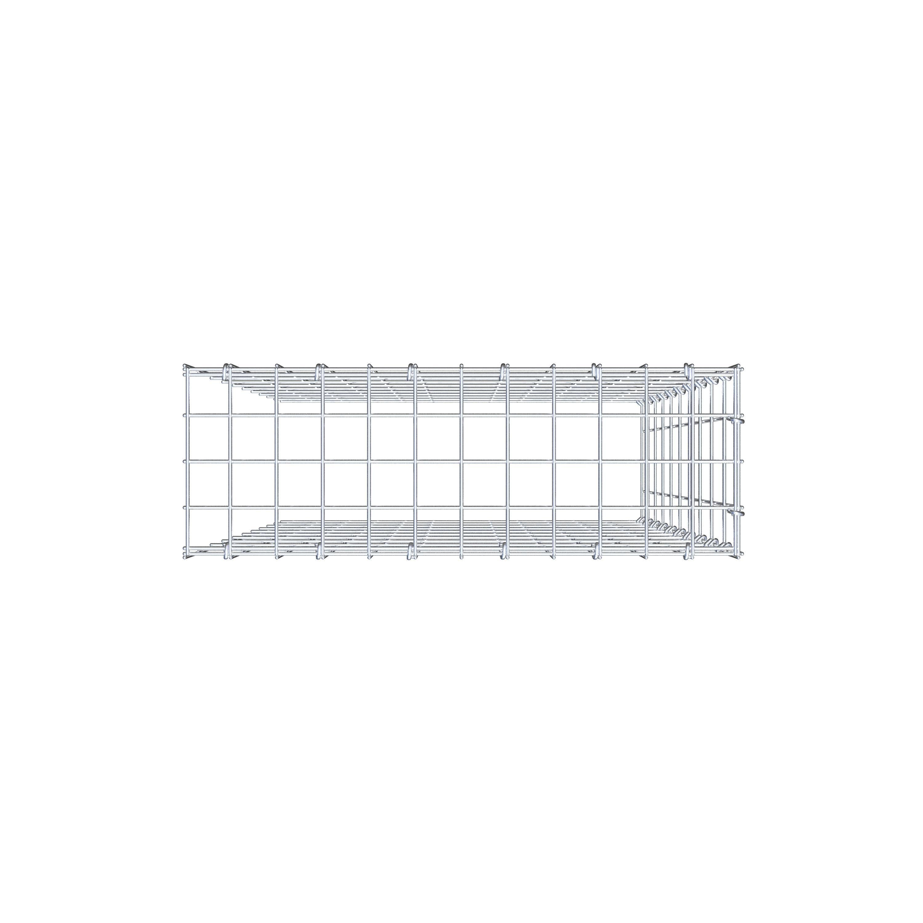 Fourche rapportée type 4 100 cm x 60 cm x 20 cm (L x H x P), mailles 5 cm x 10 cm, anneau C