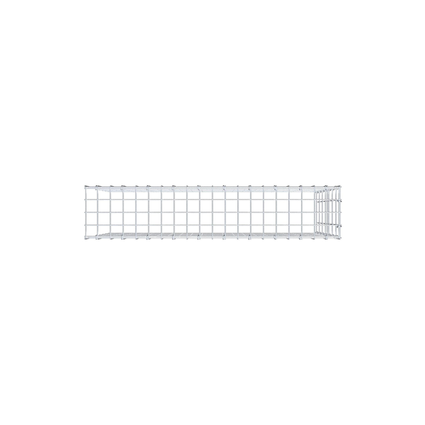 Typ 4 påbyggnadsgabion 100 cm x 70 cm x 20 cm (L x H x D), maskstorlek 5 cm x 10 cm, C-ring