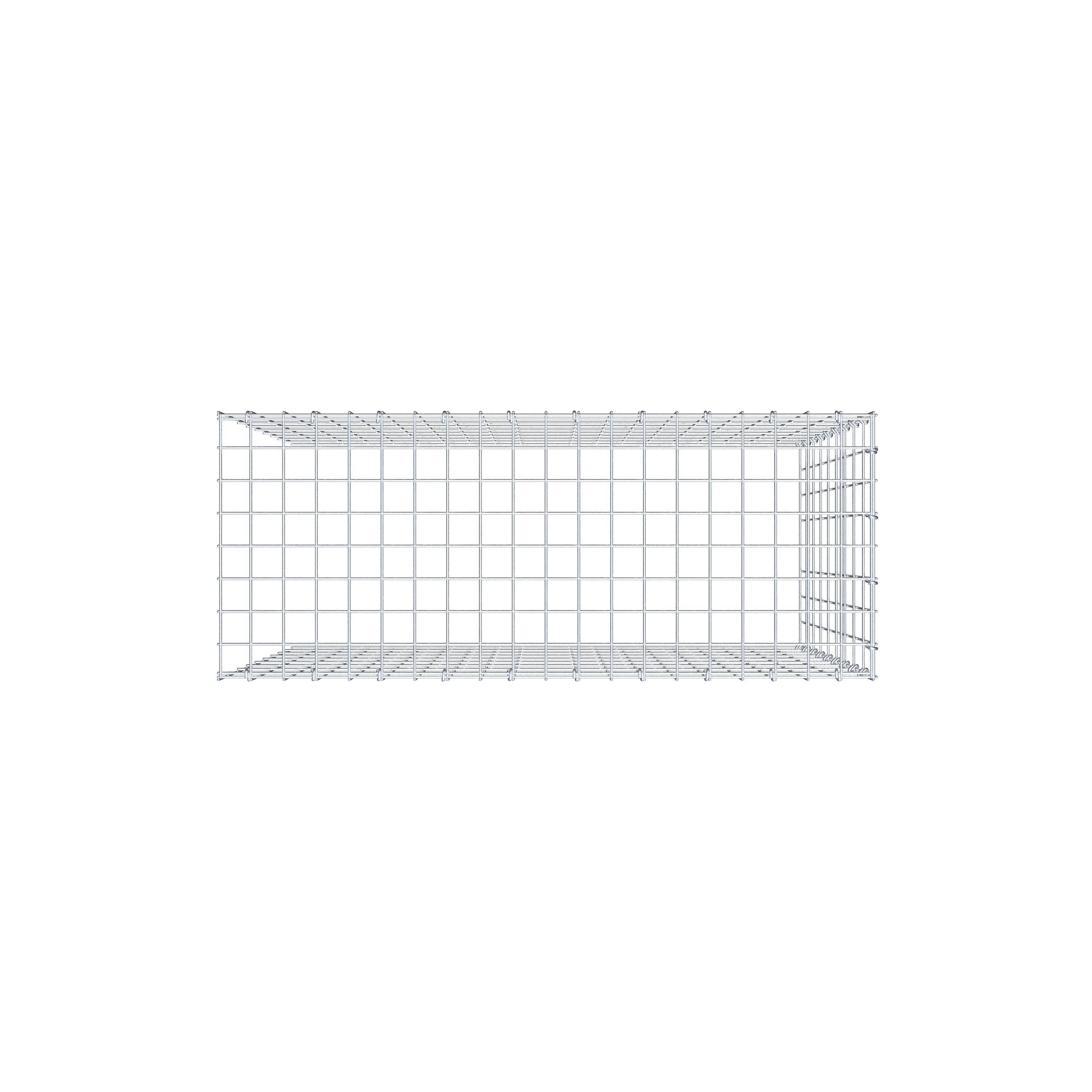 Mounted gabion type 4 100 cm x 90 cm x 40 cm (L x H x D), mesh size 5 cm x 10 cm, C-ring