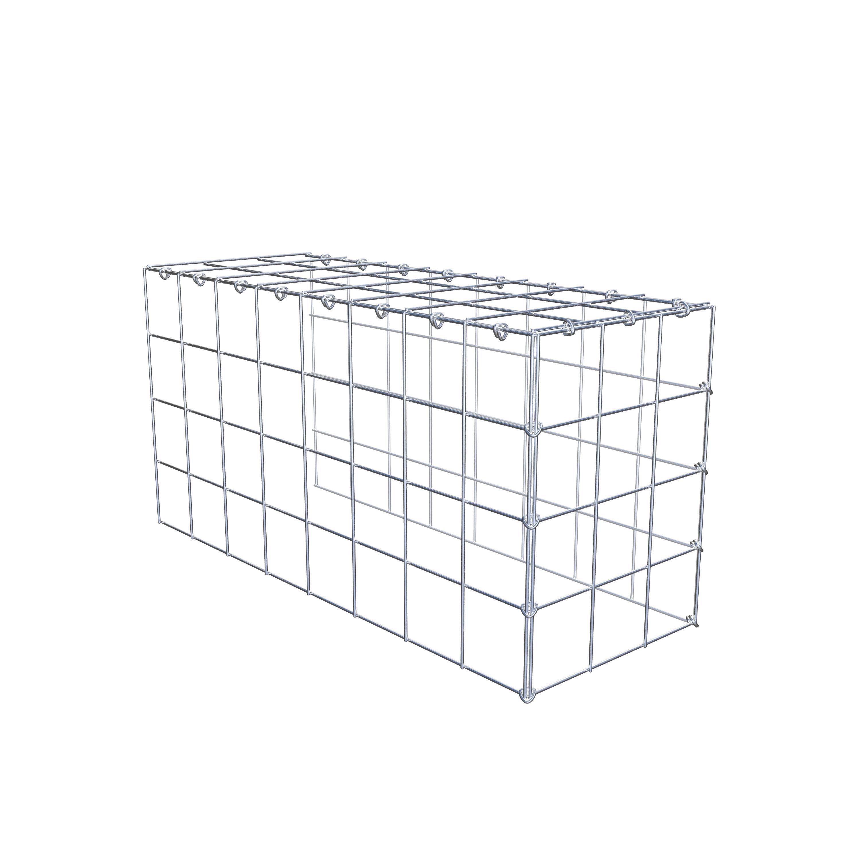 Add-on schanskorf type 4 80 cm x 40 cm x 30 cm (L x H x D), maaswijdte 10 cm x 10 cm, C-ring
