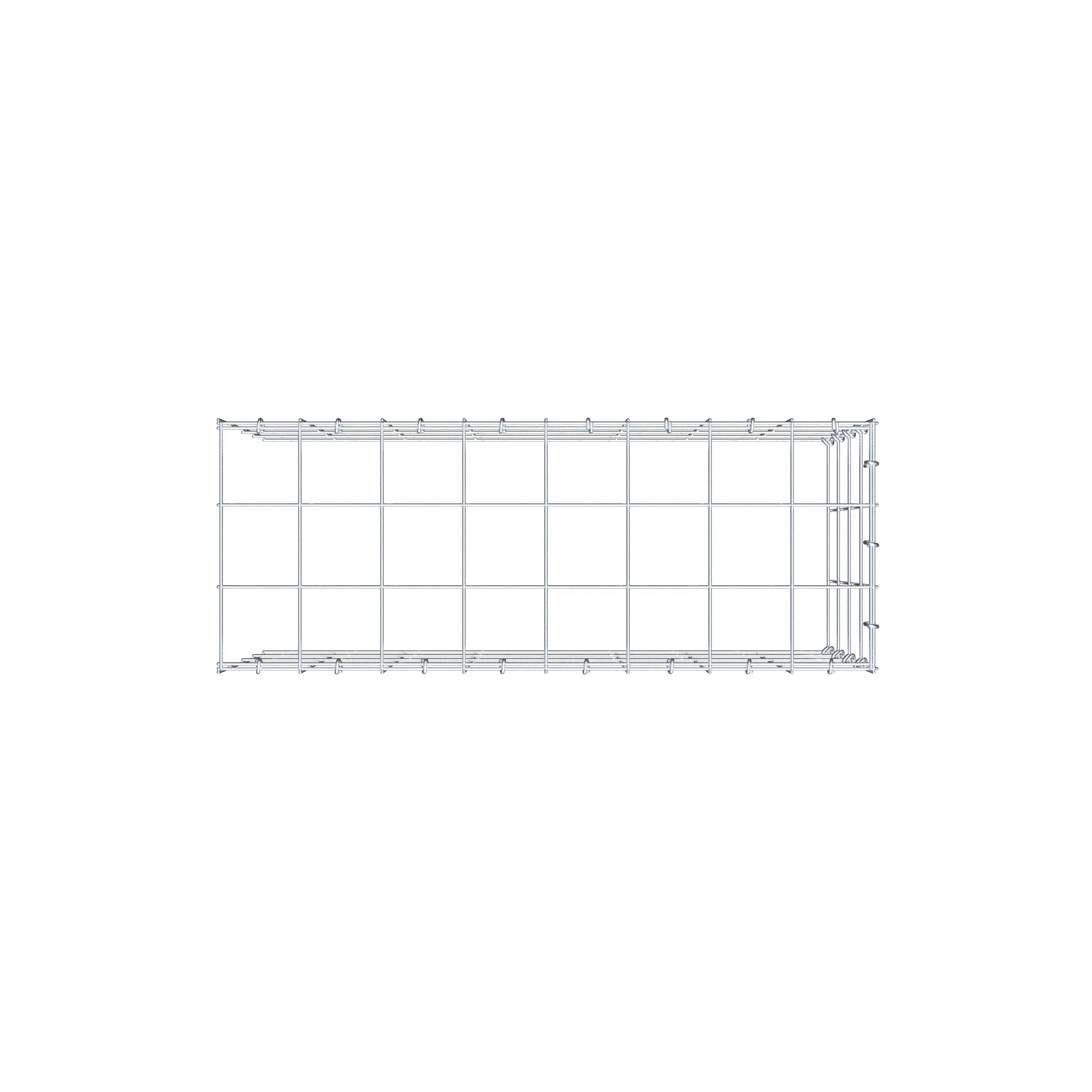 Add-on schanskorf type 4 80 cm x 40 cm x 30 cm (L x H x D), maaswijdte 10 cm x 10 cm, C-ring