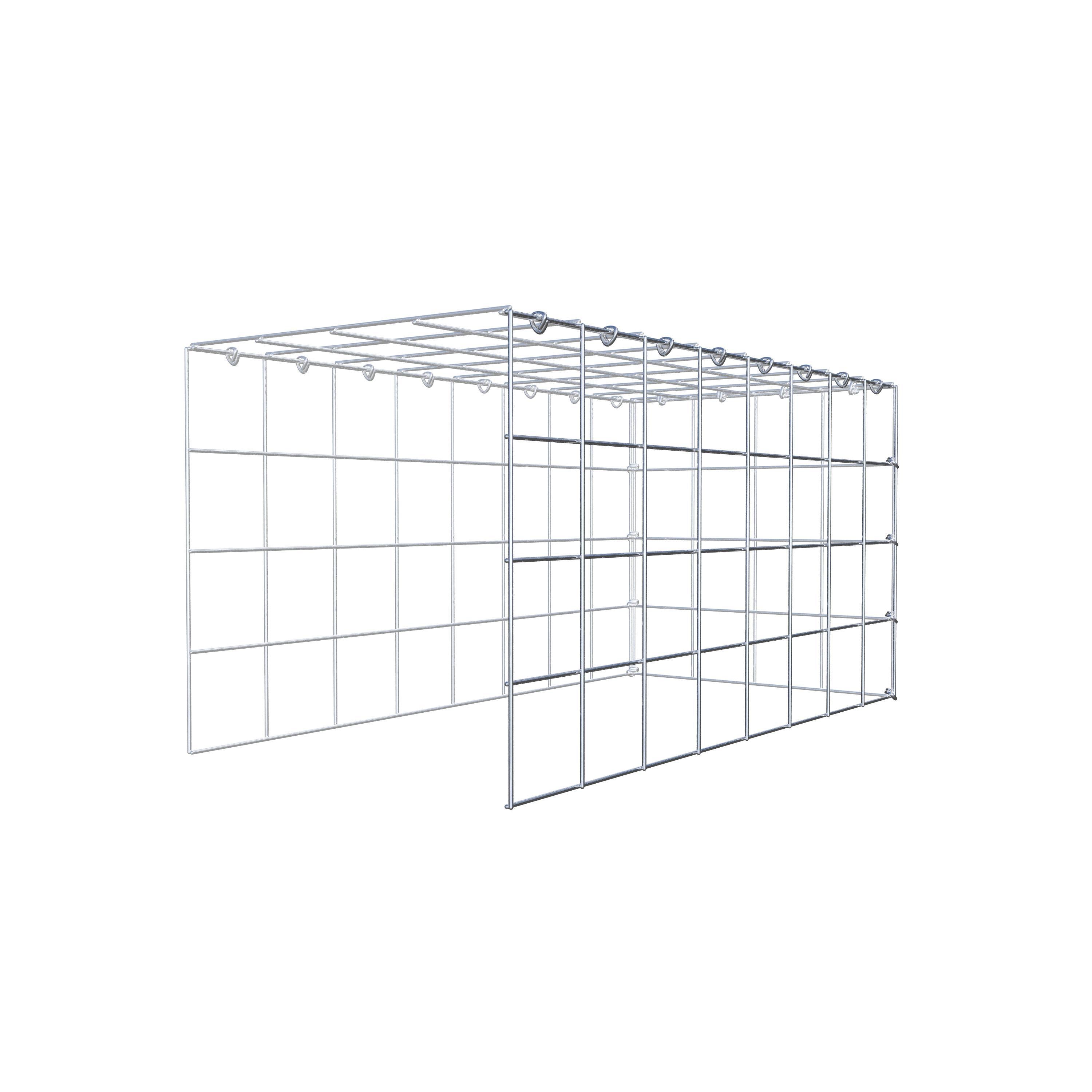 Fourche rapportée type 4 80 cm x 40 cm x 40 cm (L x H x P), mailles 10 cm x 10 cm, anneau C