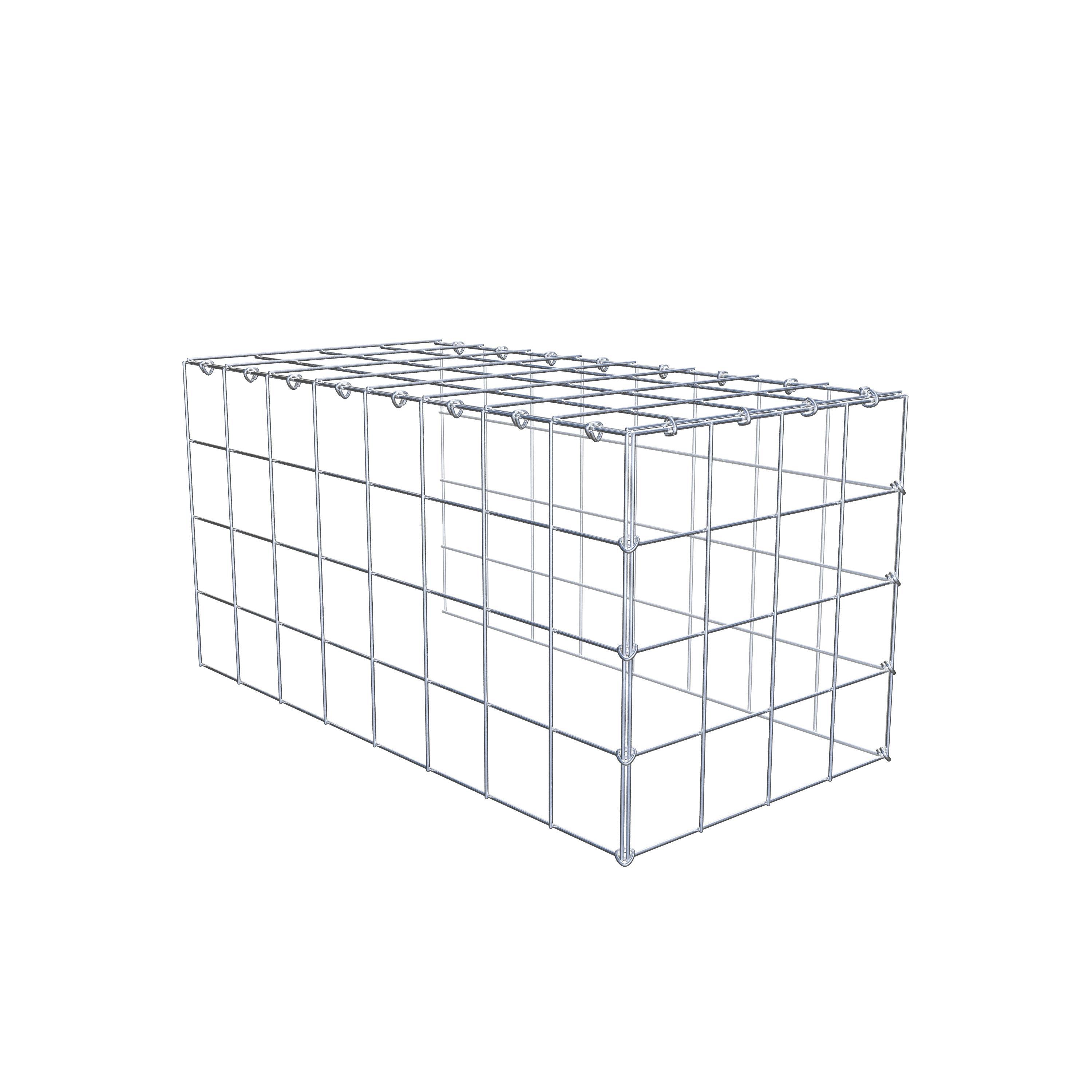 Fourche rapportée type 4 80 cm x 40 cm x 40 cm (L x H x P), mailles 10 cm x 10 cm, anneau C