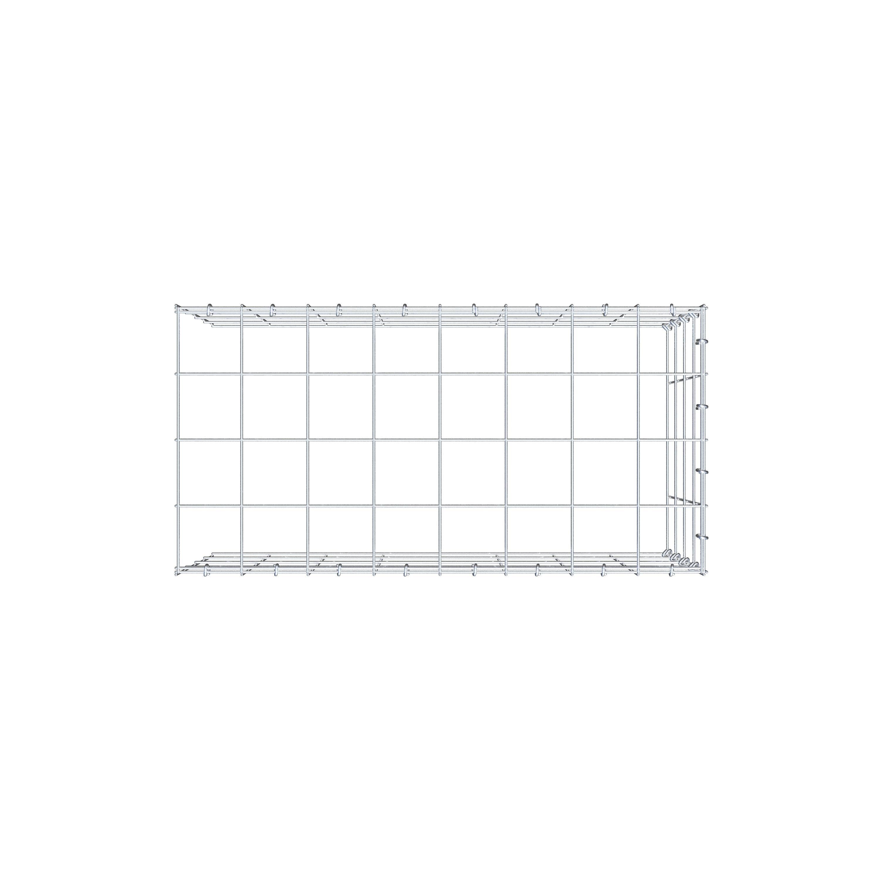 Fourche rapportée type 4 80 cm x 40 cm x 40 cm (L x H x P), mailles 10 cm x 10 cm, anneau C