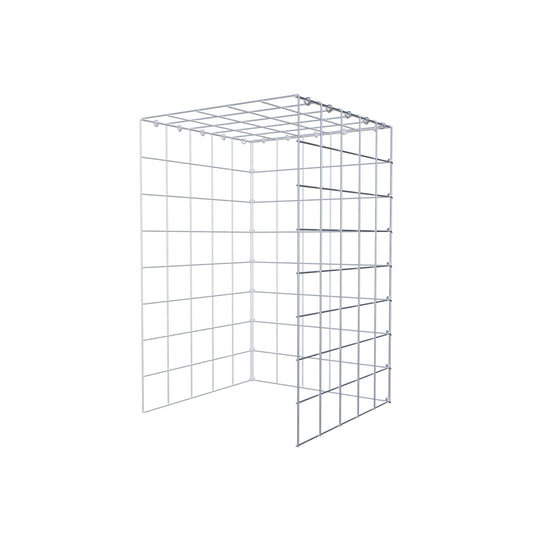 Mounted gabion type 4 80 cm x 50 cm x 50 cm (L x H x D), mesh size 10 cm x 10 cm, C-ring