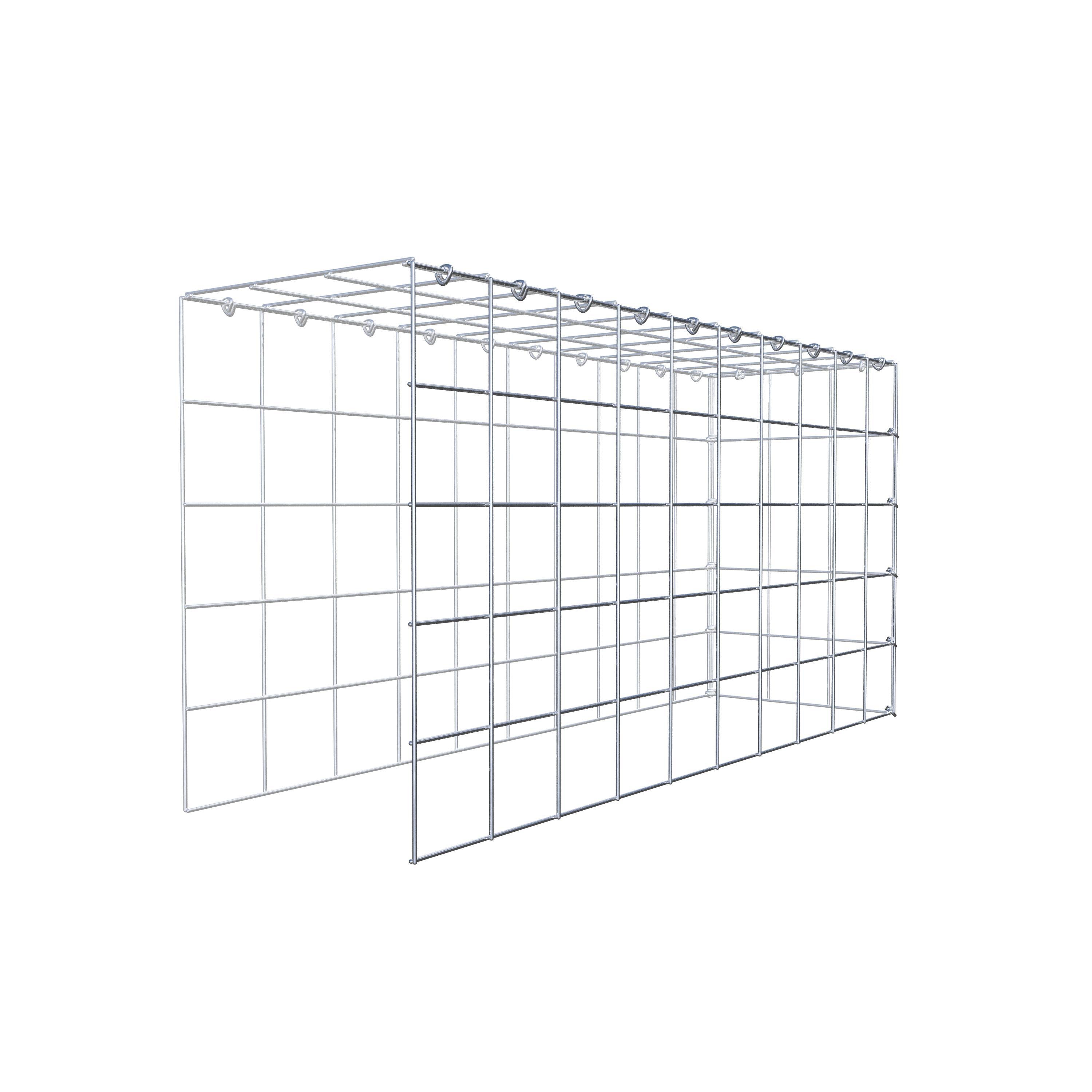 Type 4 oplegkorf 100 cm x 50 cm x 30 cm (L x H x D), maaswijdte 10 cm x 10 cm, C-ring