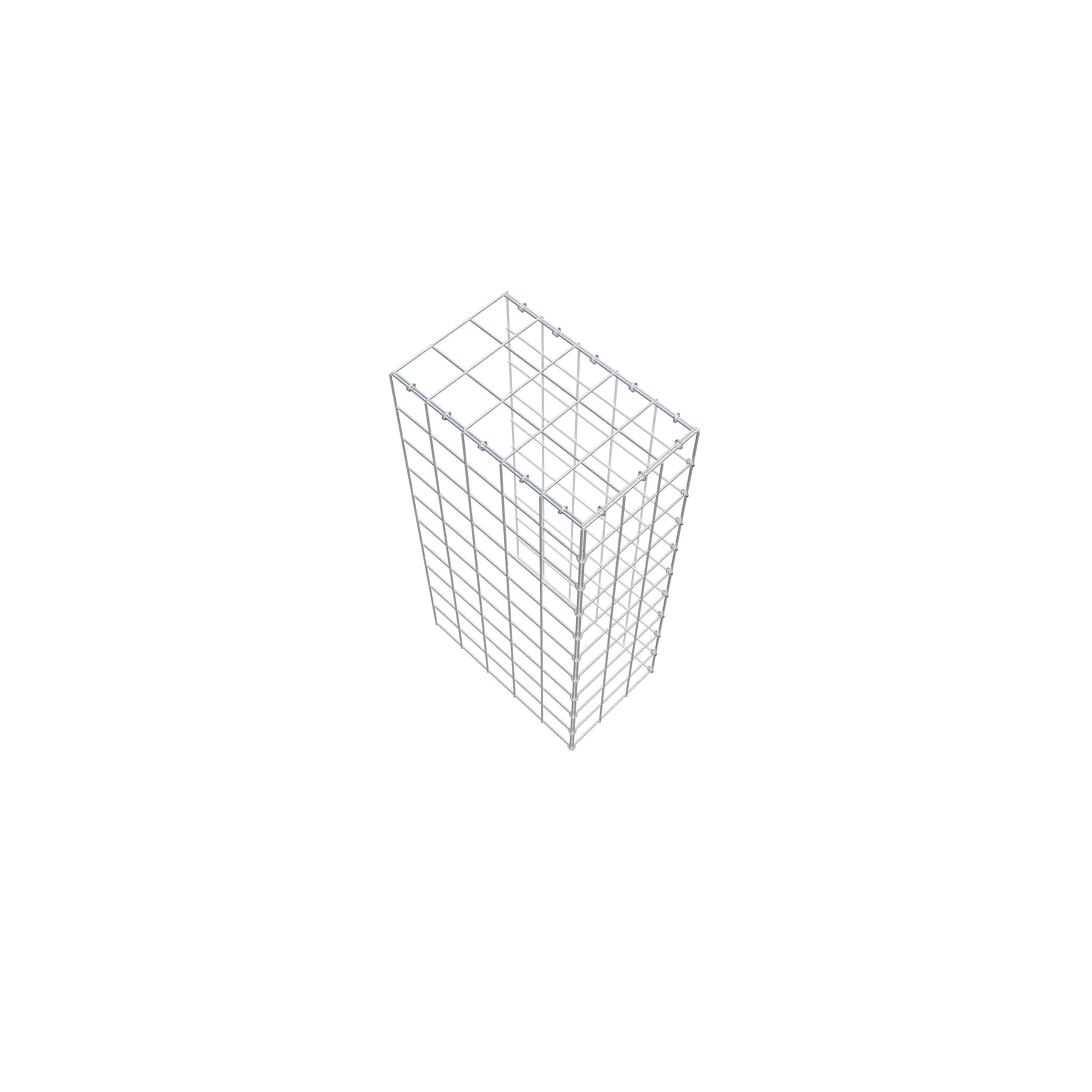 Type 4 oplegkorf 100 cm x 50 cm x 30 cm (L x H x D), maaswijdte 10 cm x 10 cm, C-ring