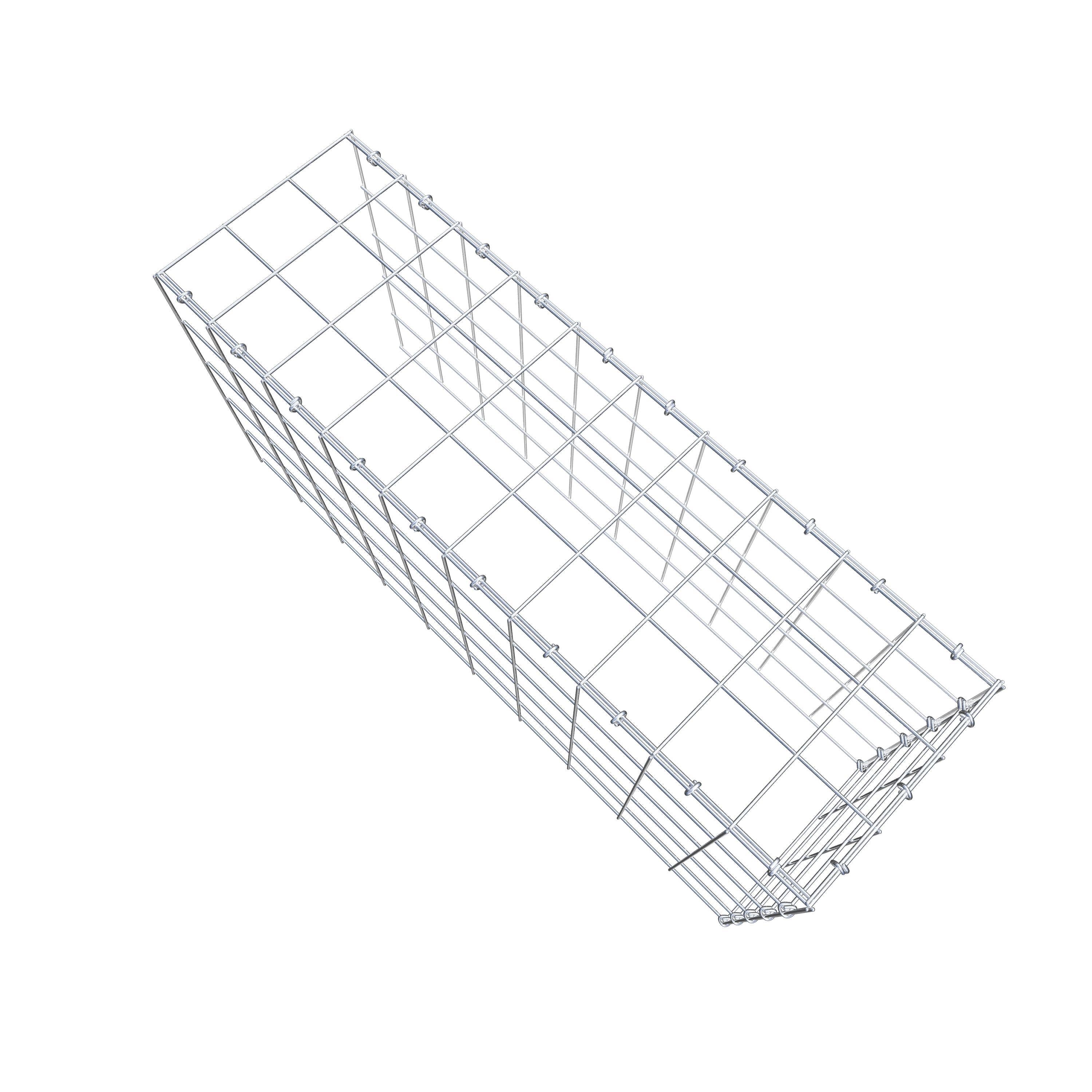 Type 4 oplegkorf 100 cm x 50 cm x 30 cm (L x H x D), maaswijdte 10 cm x 10 cm, C-ring