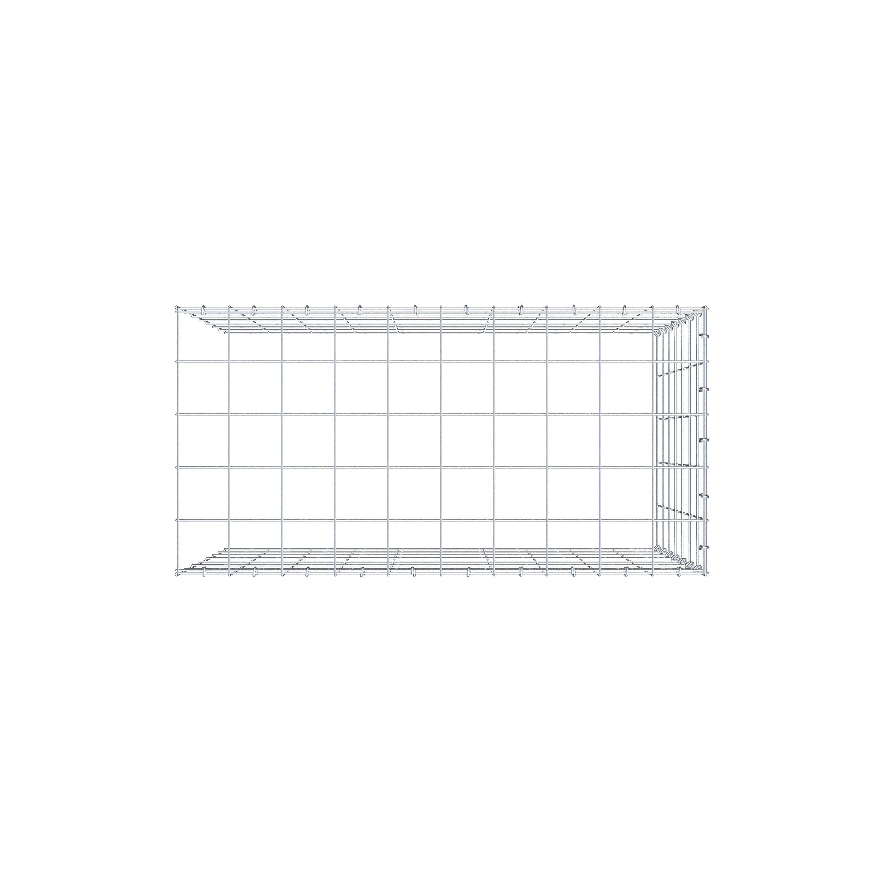 Tilläggspåle typ 4 100 cm x 70 cm x 50 cm (L x H x D), maskstorlek 10 cm x 10 cm, C-ring