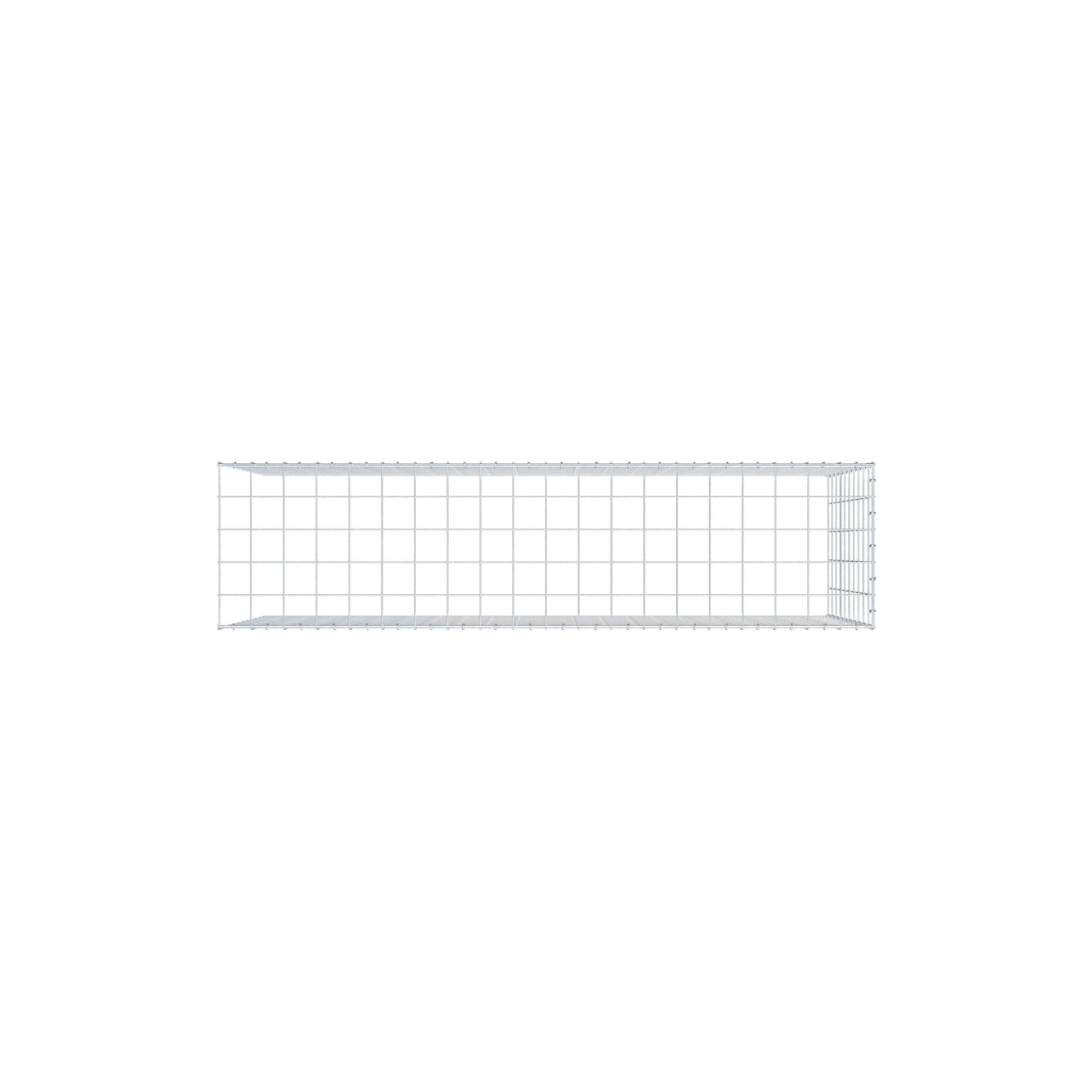Extra gabion typ 4 200 cm x 100 cm x 50 cm (L x H x D), maskstorlek 10 cm x 10 cm, C-ring
