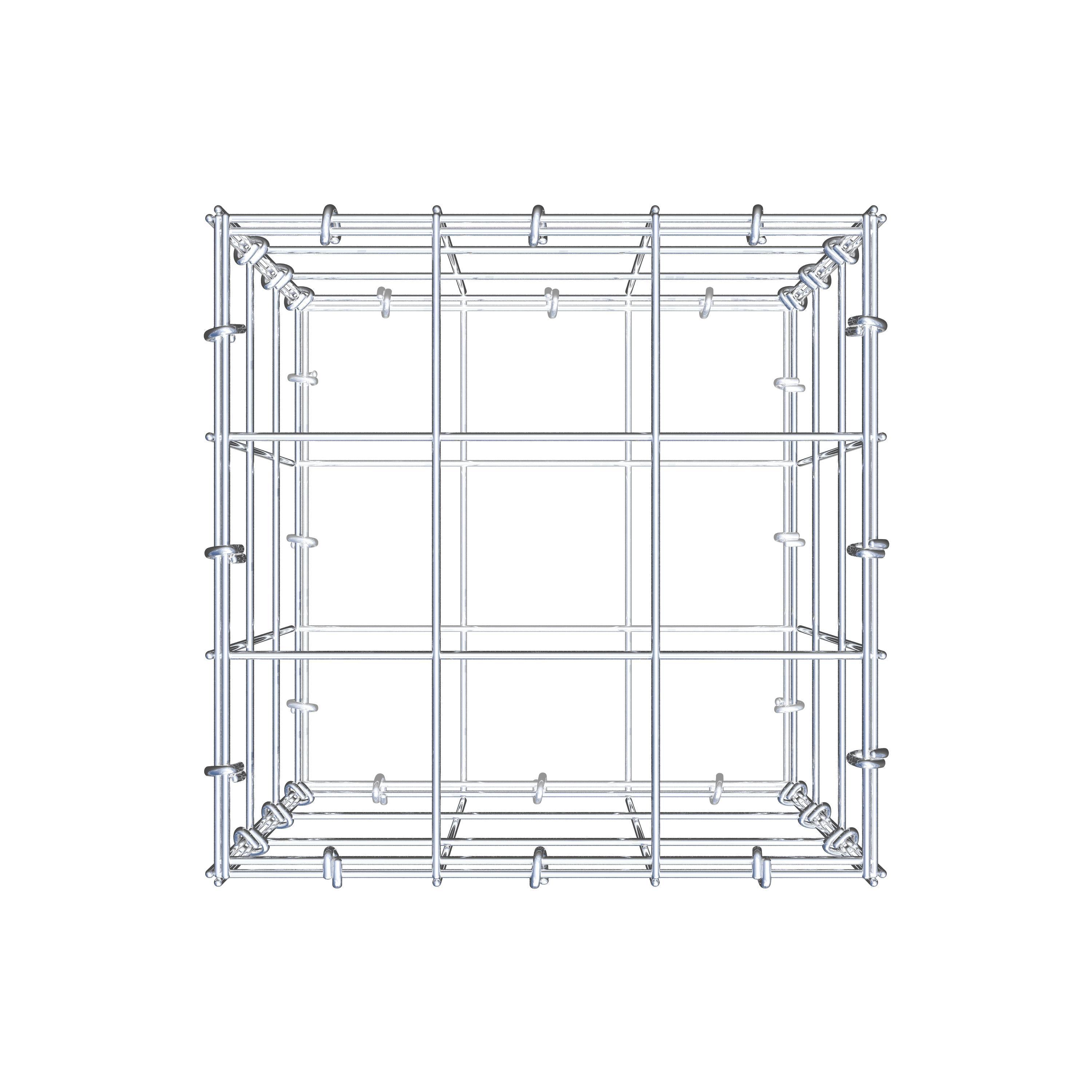 Gabione 30 cm x 30 cm x 30 cm (L x H x T), Maschenweite 10 cm x 10 cm, C-Ring