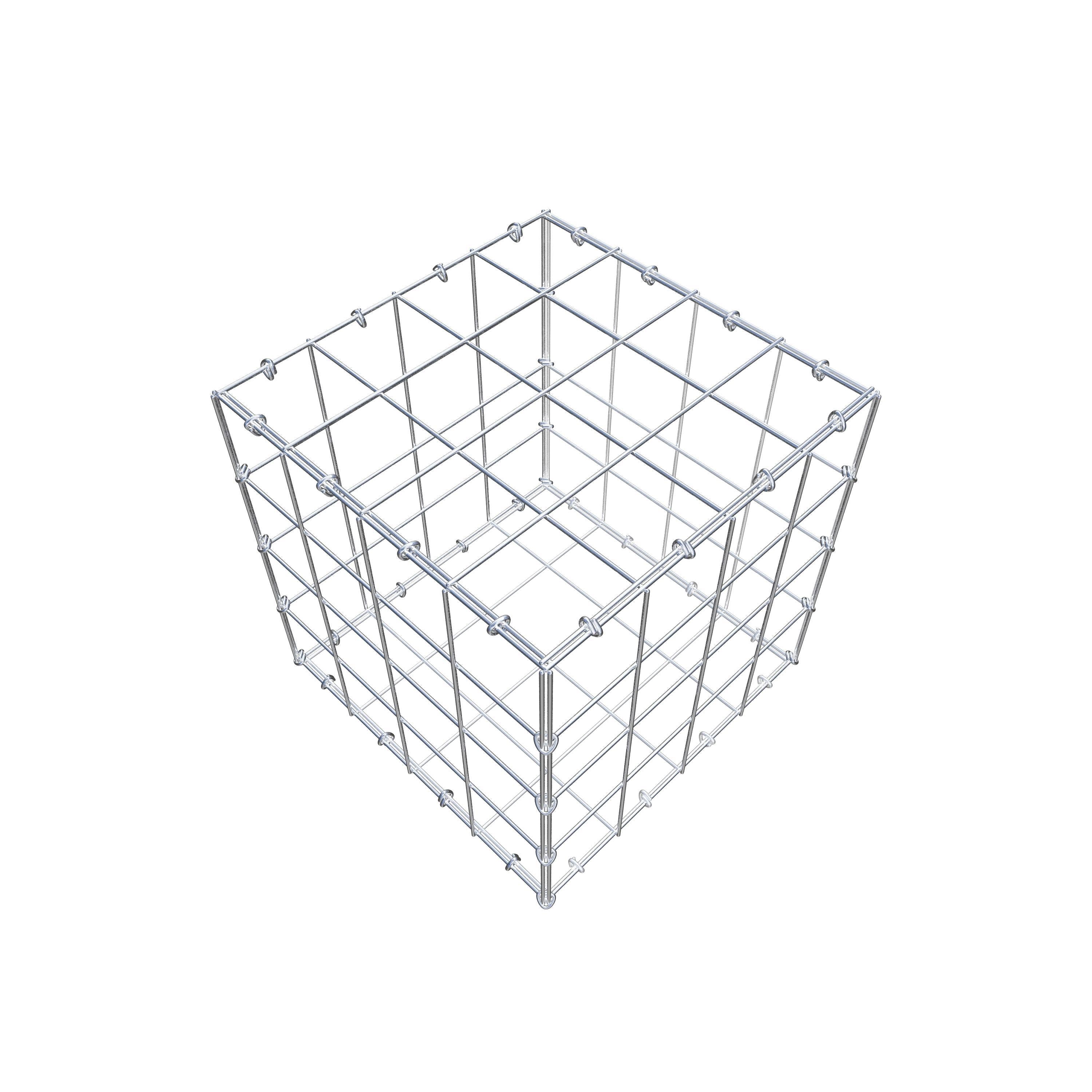 Gabbione 40 cm x 40 cm x 40 cm (L x H x P), maglia 10 cm x 10 cm, anello a C