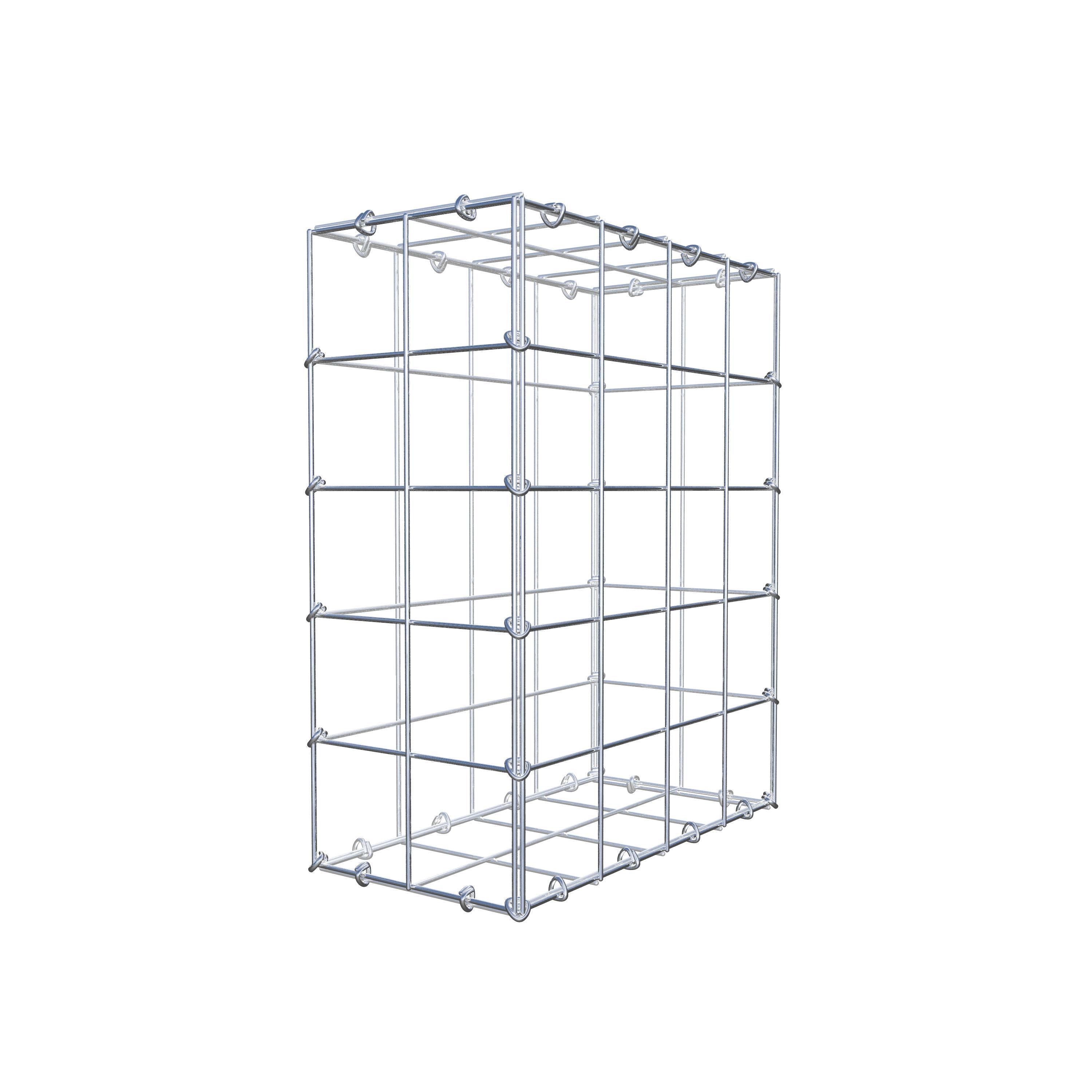 Gabion 50 cm x 40 cm x 20 cm (L x H x P), mailles 10 cm x 10 cm, anneau en C