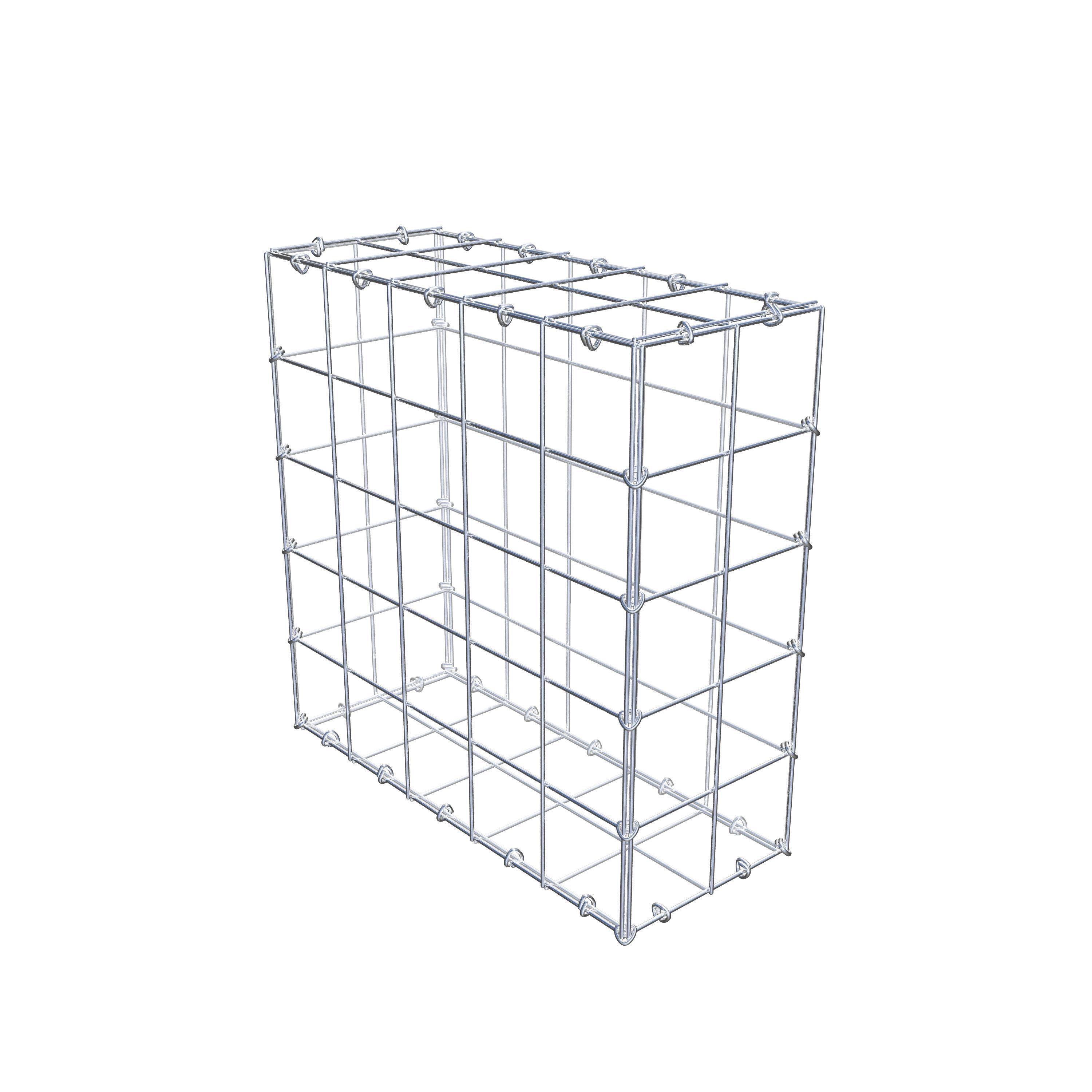 Gabion 50 cm x 50 cm x 20 cm (L x H x P), mailles 10 cm x 10 cm, anneau en C