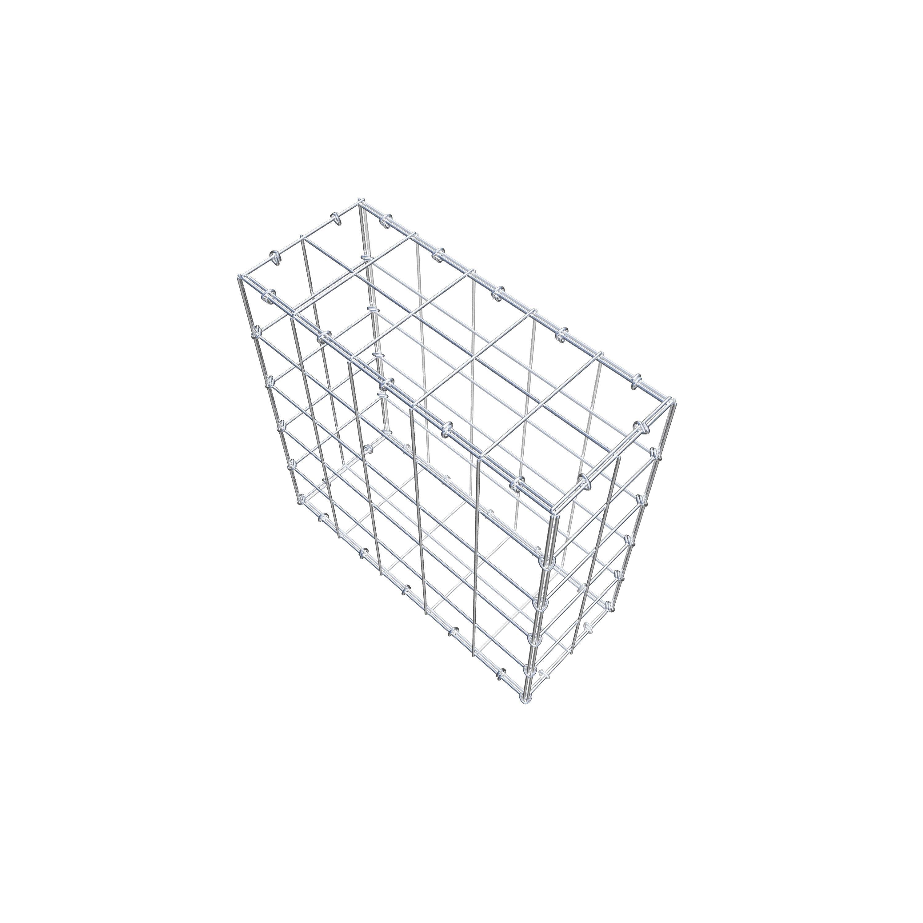 Gabion 50 cm x 50 cm x 20 cm (L x H x P), mailles 10 cm x 10 cm, anneau en C