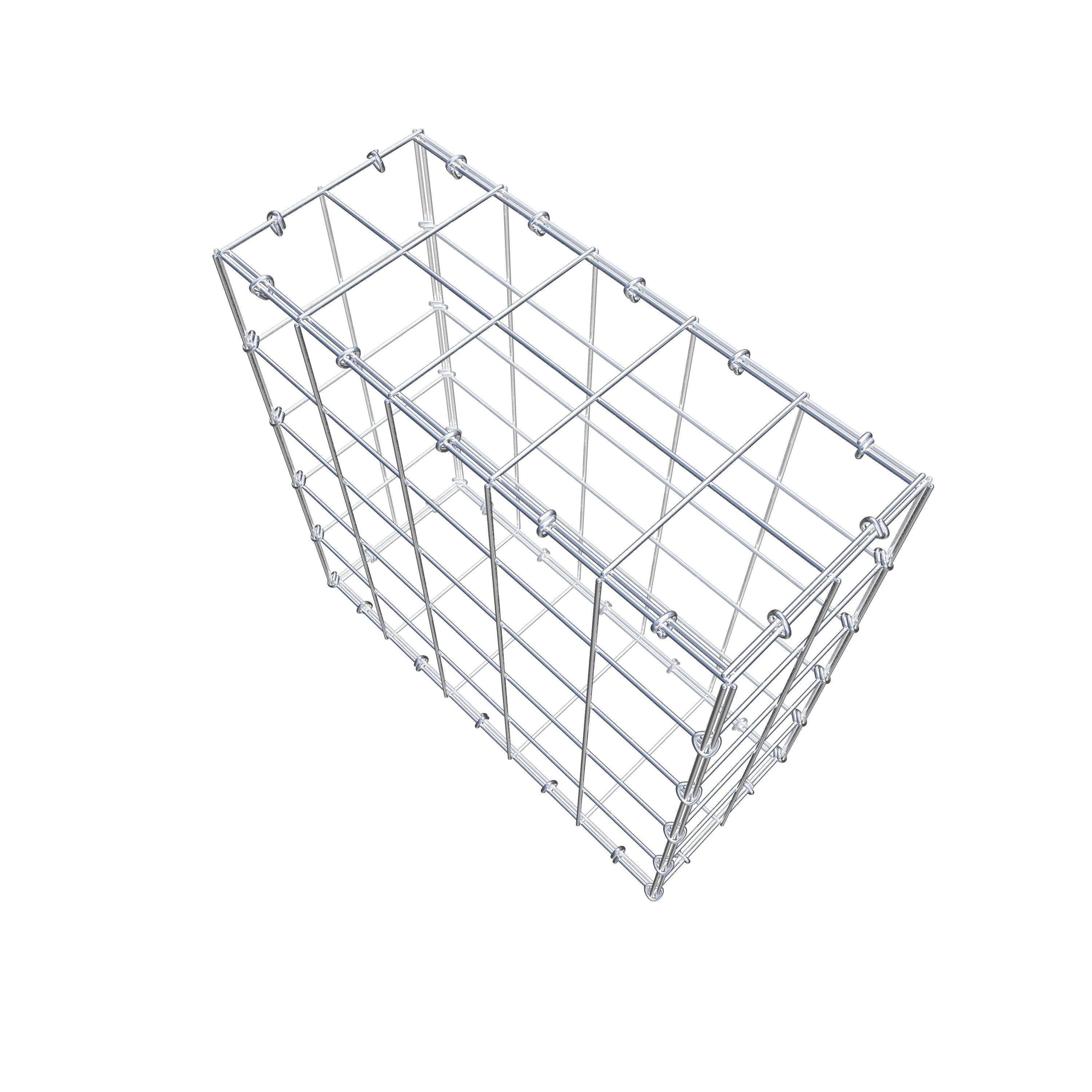 Gabion 50 cm x 50 cm x 20 cm (L x H x P), mailles 10 cm x 10 cm, anneau en C