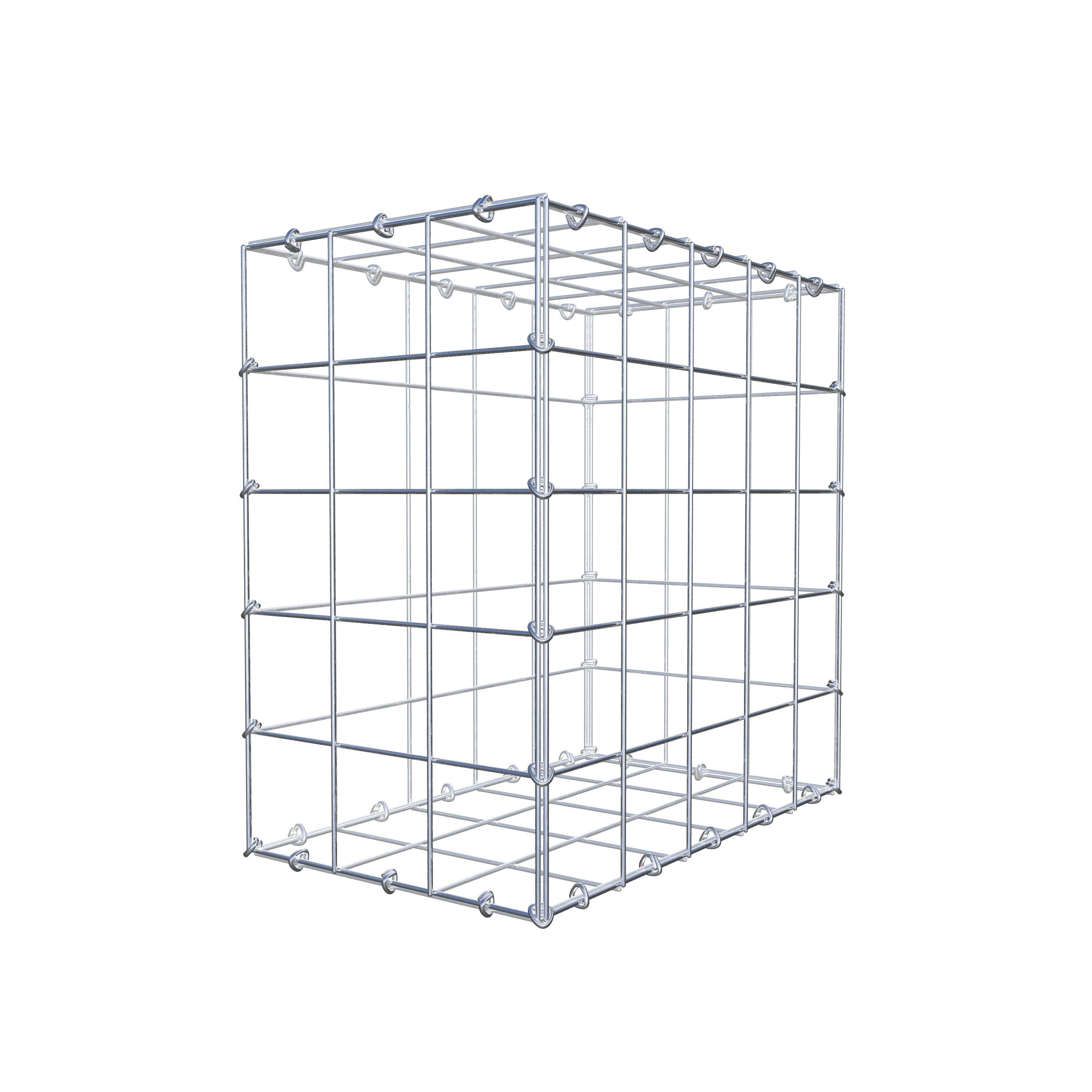 Gabion 50 cm x 50 cm x 30 cm (L x H x P), mailles 10 cm x 10 cm, anneau en C