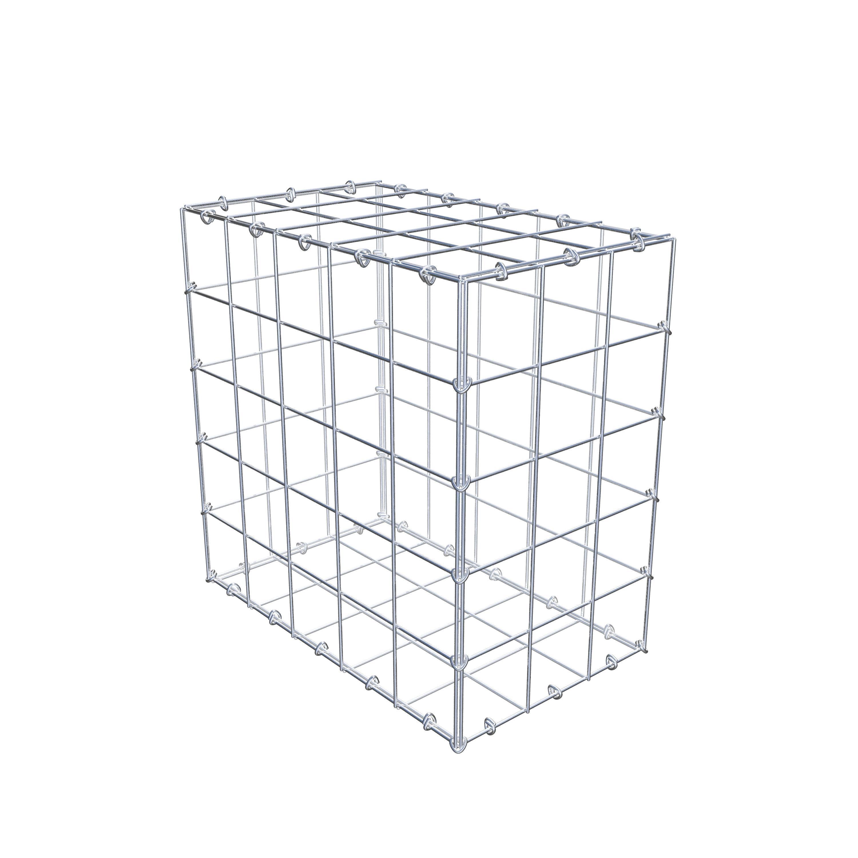 Gabion 50 cm x 50 cm x 30 cm (L x H x P), mailles 10 cm x 10 cm, anneau en C