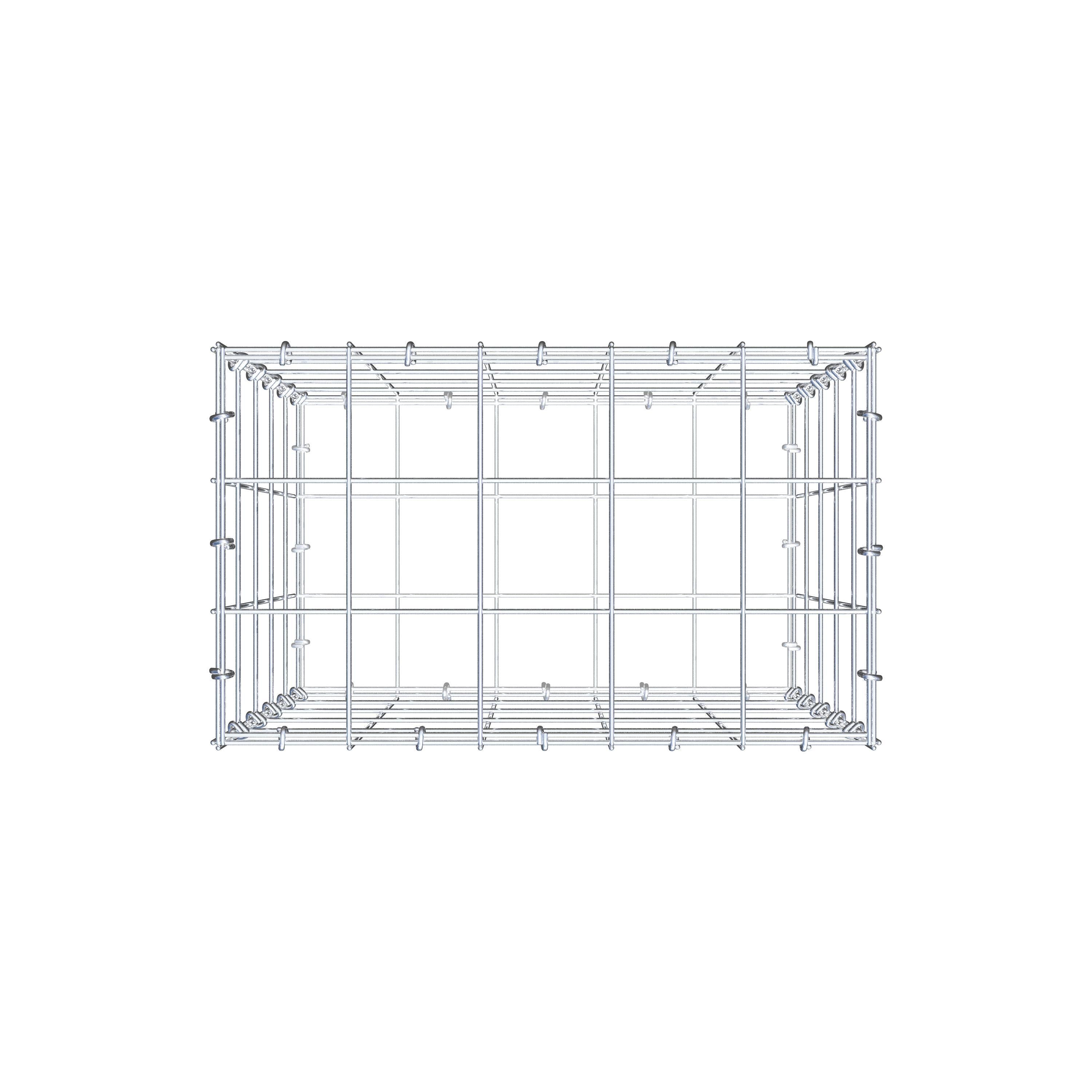 Gabion 50 cm x 50 cm x 30 cm (L x H x P), mailles 10 cm x 10 cm, anneau en C