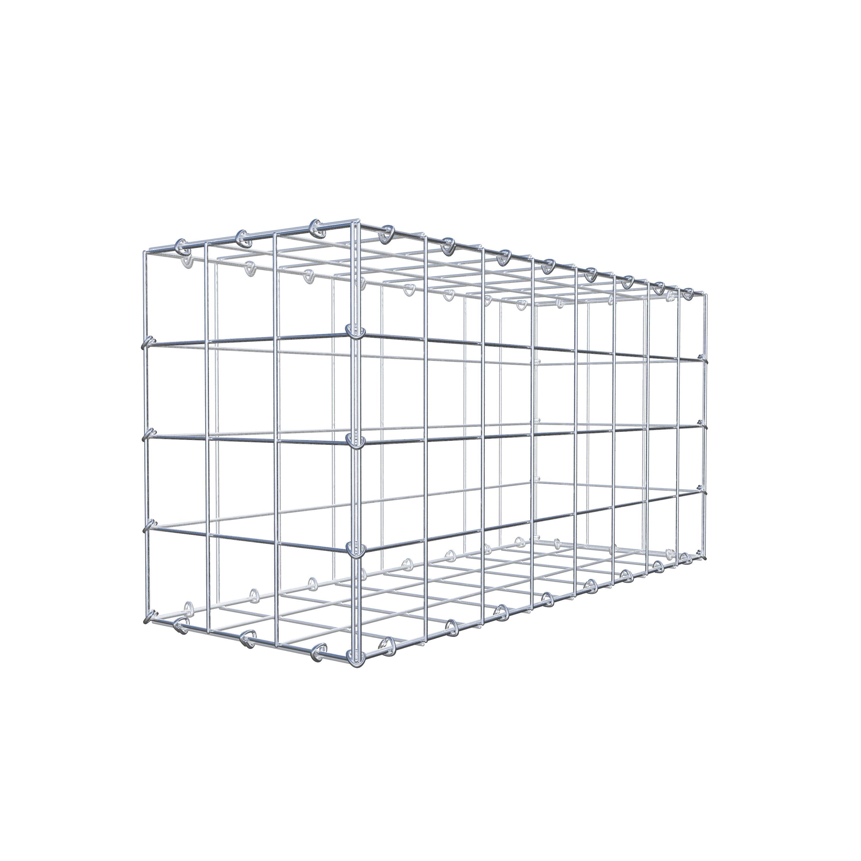 Gabion 80 cm x 40 cm x 30 cm (L x H x P), mailles 10 cm x 10 cm, anneau en C