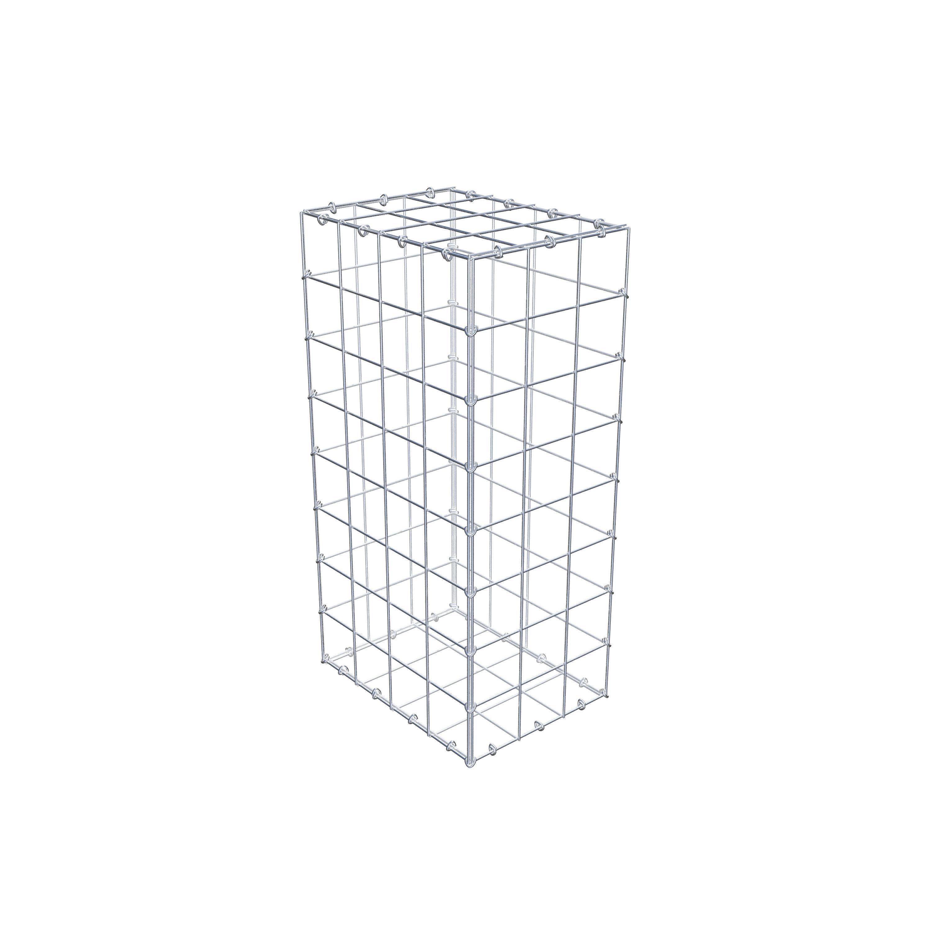 Gabion 80 cm x 40 cm x 30 cm (L x H x P), mailles 10 cm x 10 cm, anneau en C
