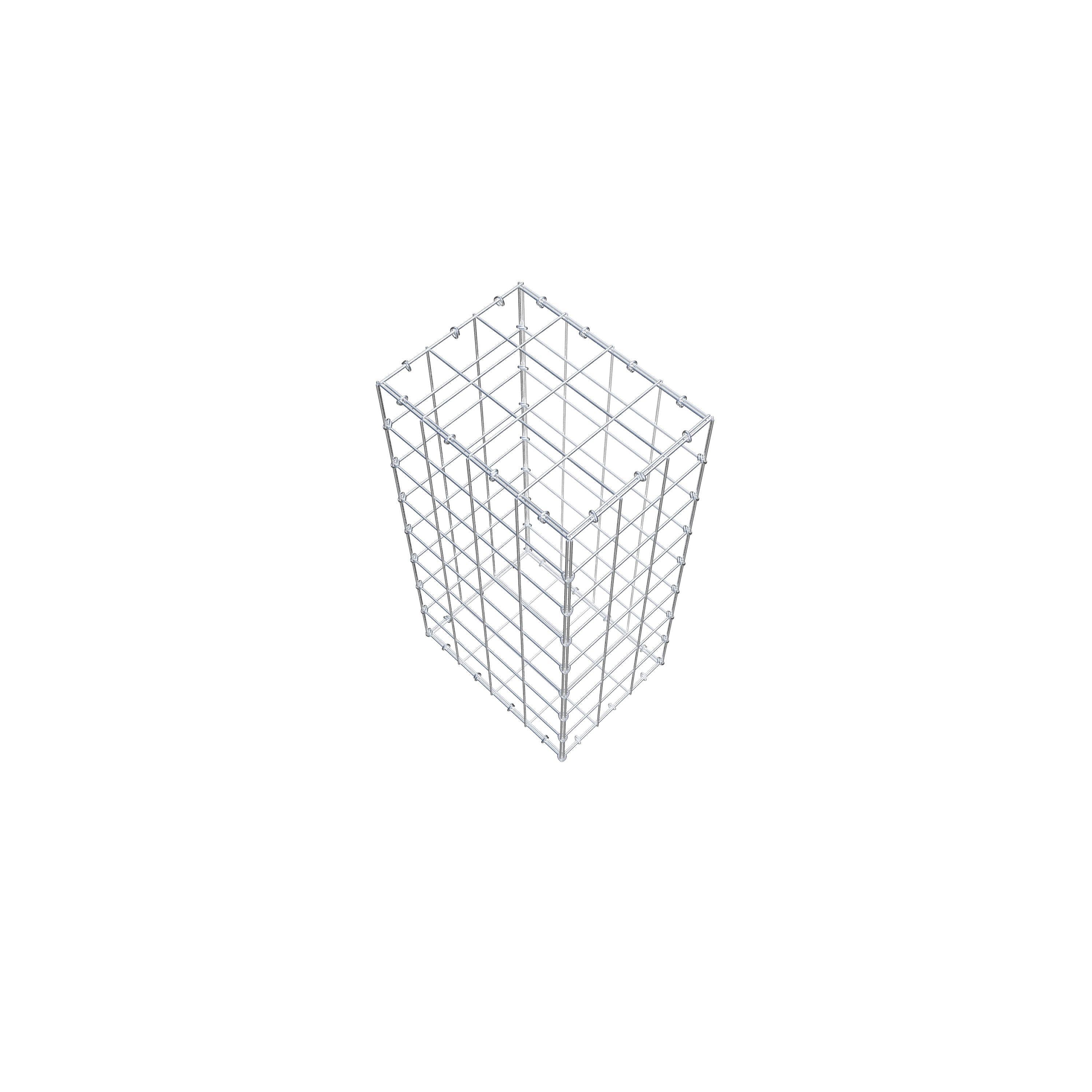 Gabion 80 cm x 40 cm x 30 cm (L x H x P), mailles 10 cm x 10 cm, anneau en C