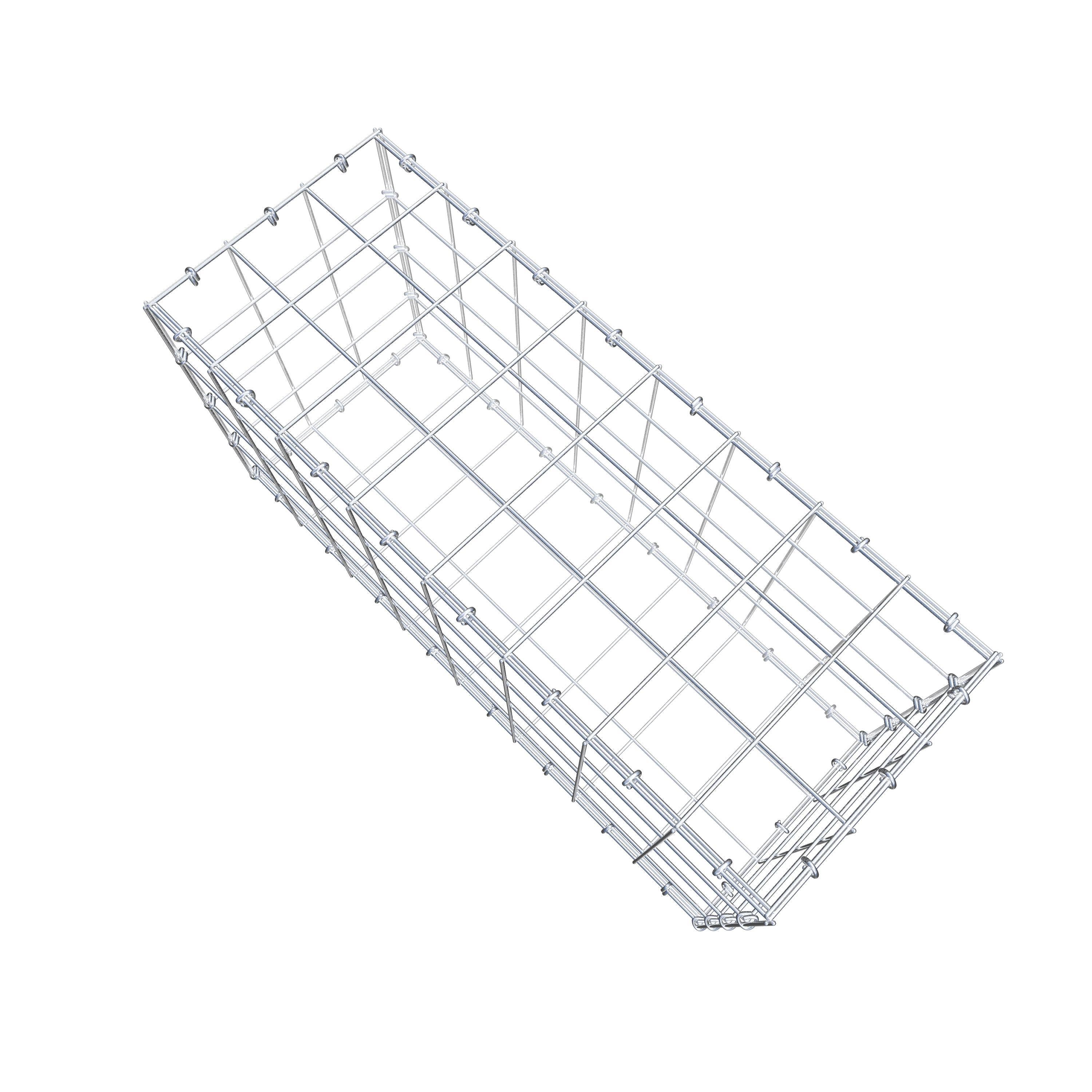 Gabion 80 cm x 40 cm x 30 cm (L x H x P), mailles 10 cm x 10 cm, anneau en C