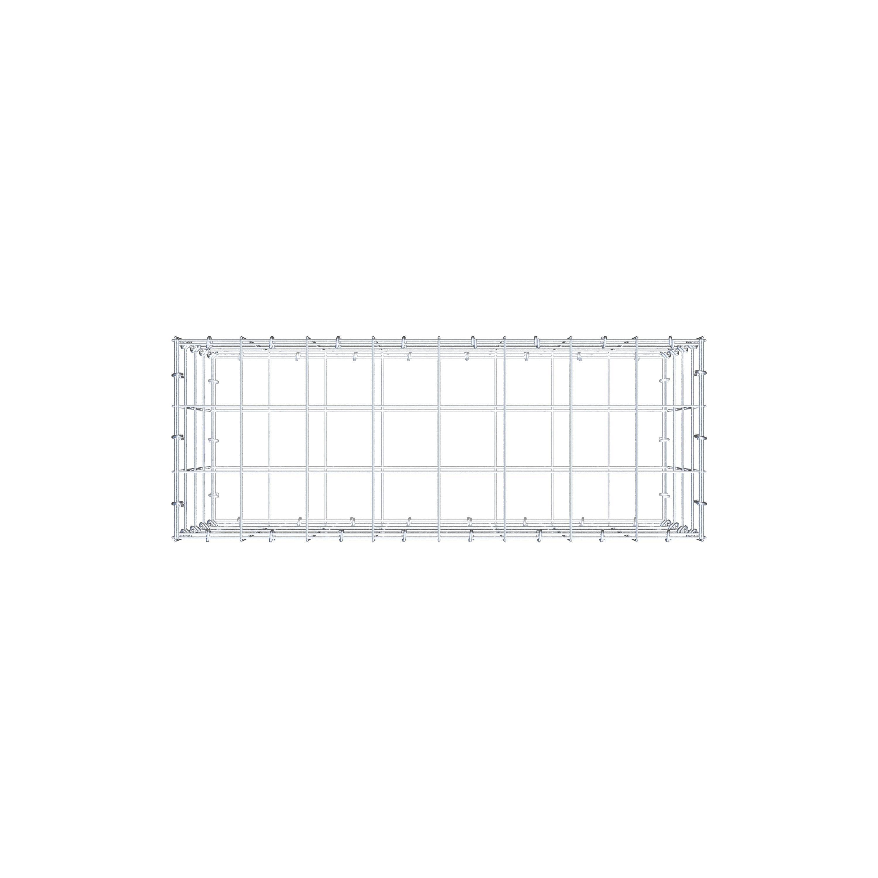 Gabion 80 cm x 40 cm x 30 cm (L x H x P), mailles 10 cm x 10 cm, anneau en C