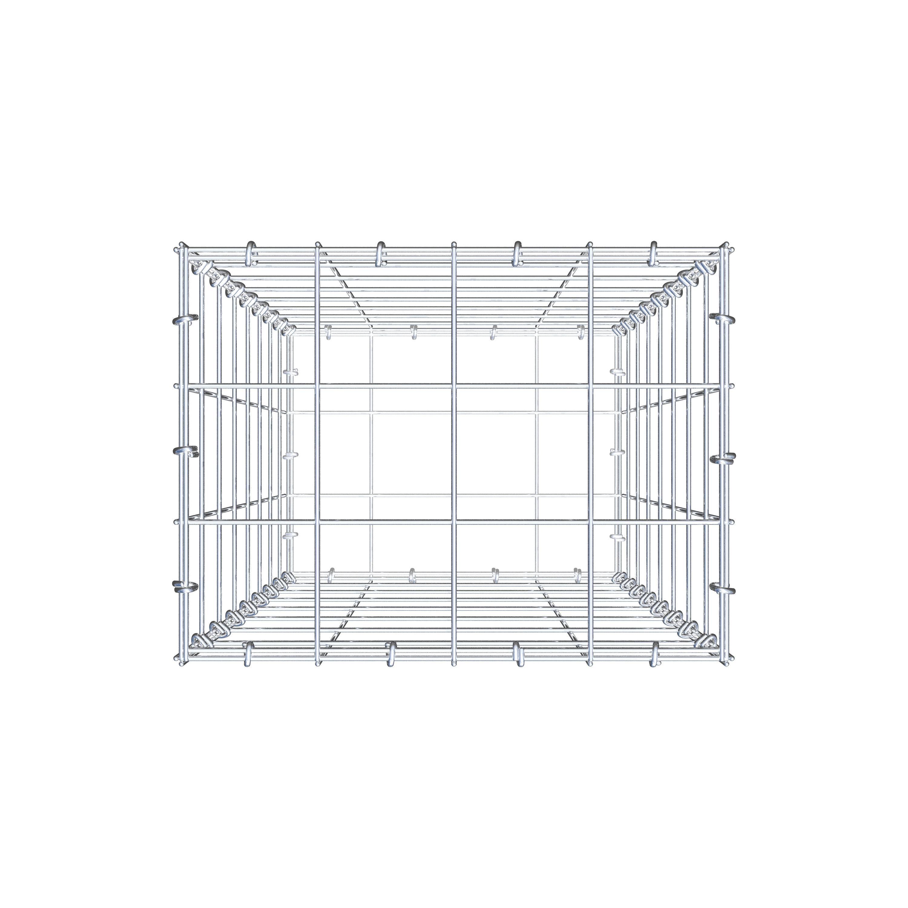 Gabion 80 cm x 40 cm x 30 cm (L x H x P), mailles 10 cm x 10 cm, anneau en C
