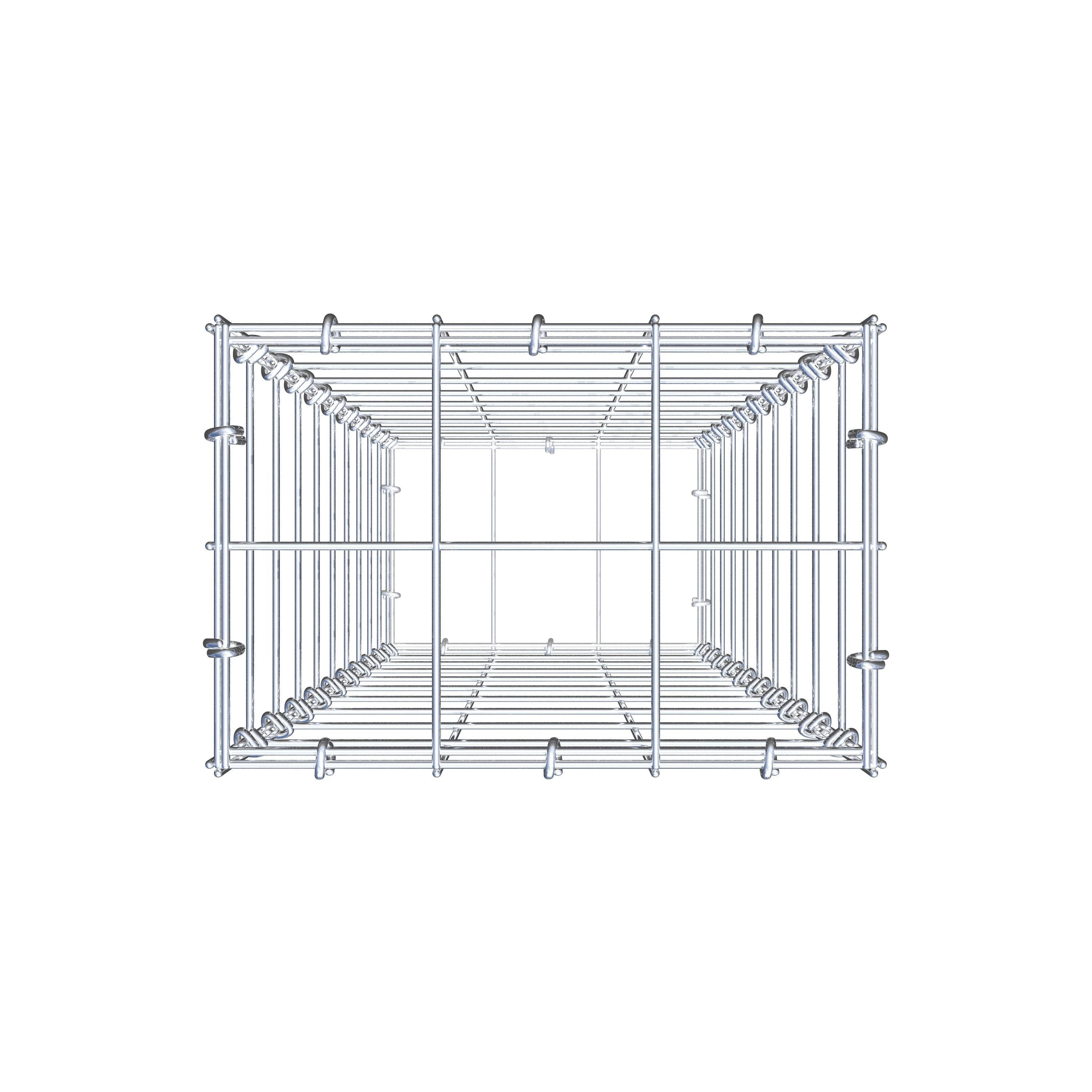 Gabbione 100 cm x 30 cm x 20 cm (L x H x P), maglia 10 cm x 10 cm, anello a C