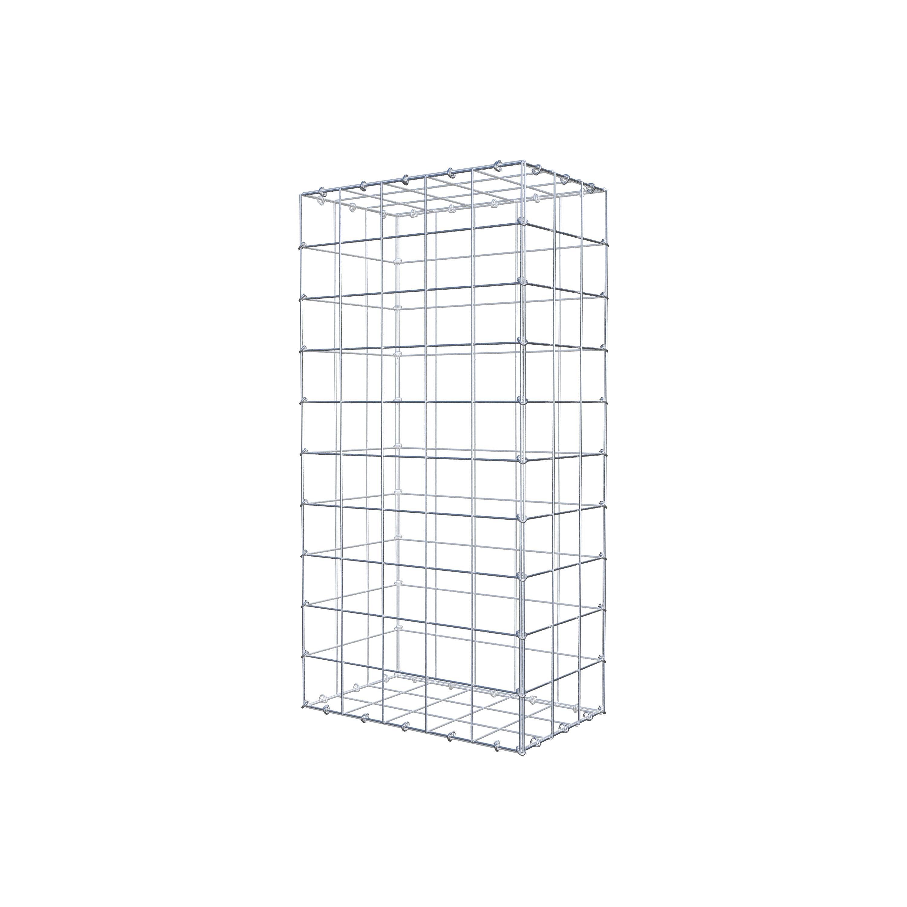 Gabbione 100 cm x 30 cm x 50 cm (L x H x P), maglia 10 cm x 10 cm, anello a C