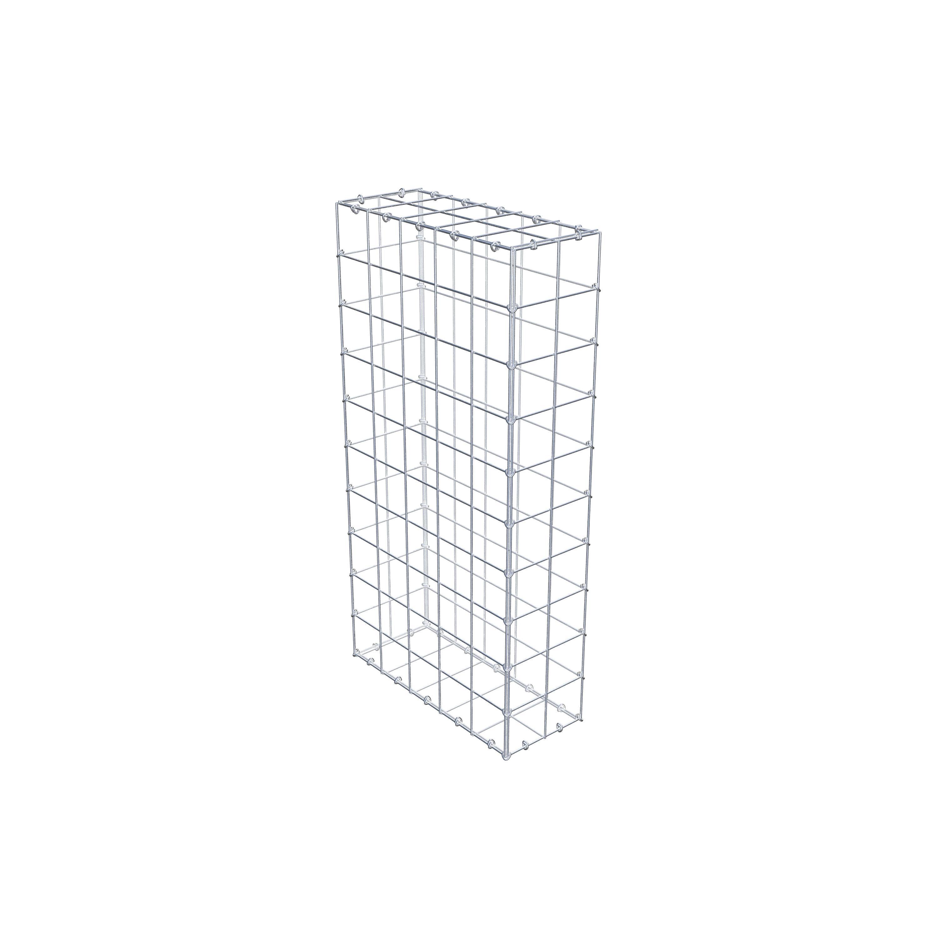 Gabion 100 cm x 50 cm x 20 cm (L x H x P), mailles 10 cm x 10 cm, anneau en C