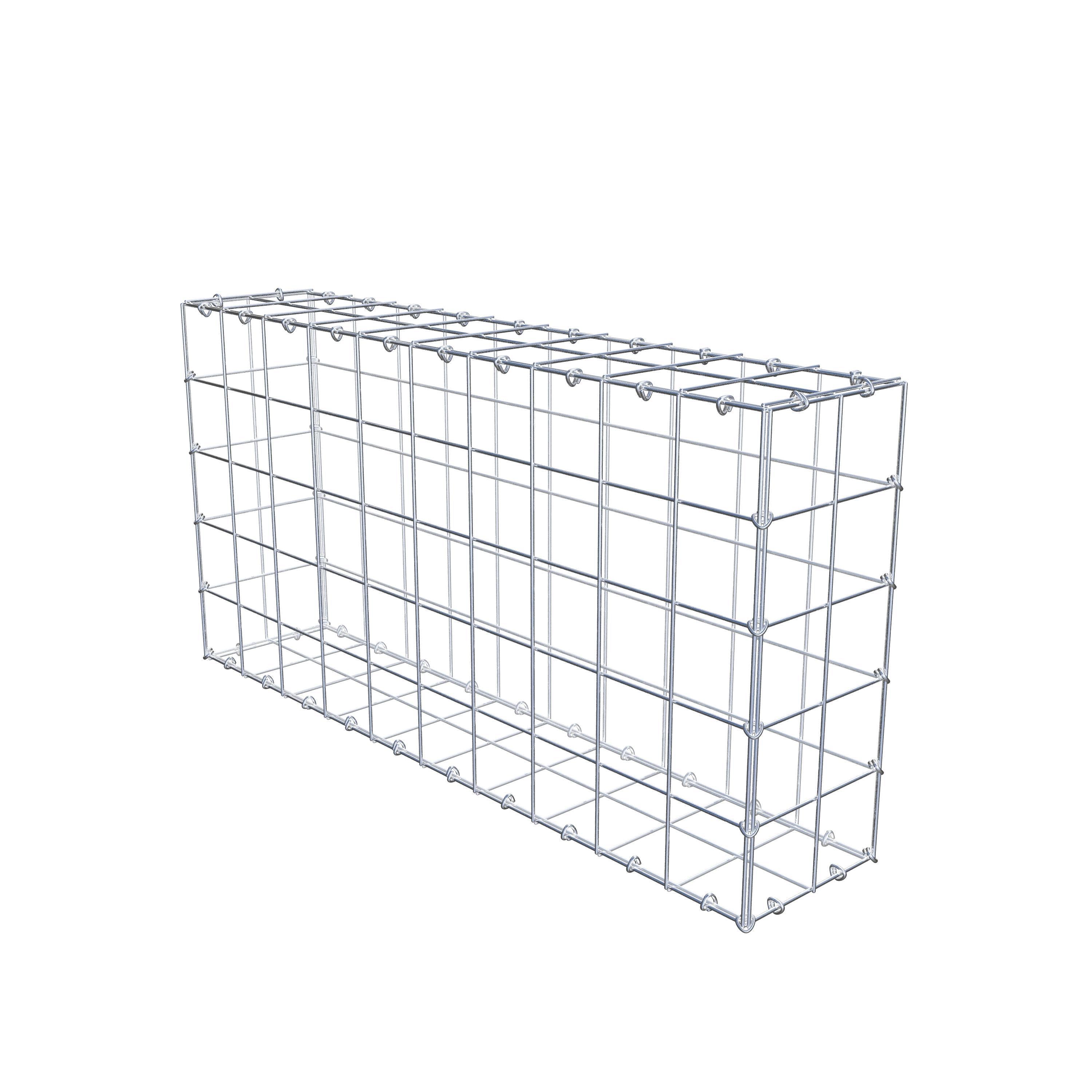 Gabion 100 cm x 50 cm x 20 cm (L x H x P), mailles 10 cm x 10 cm, anneau en C