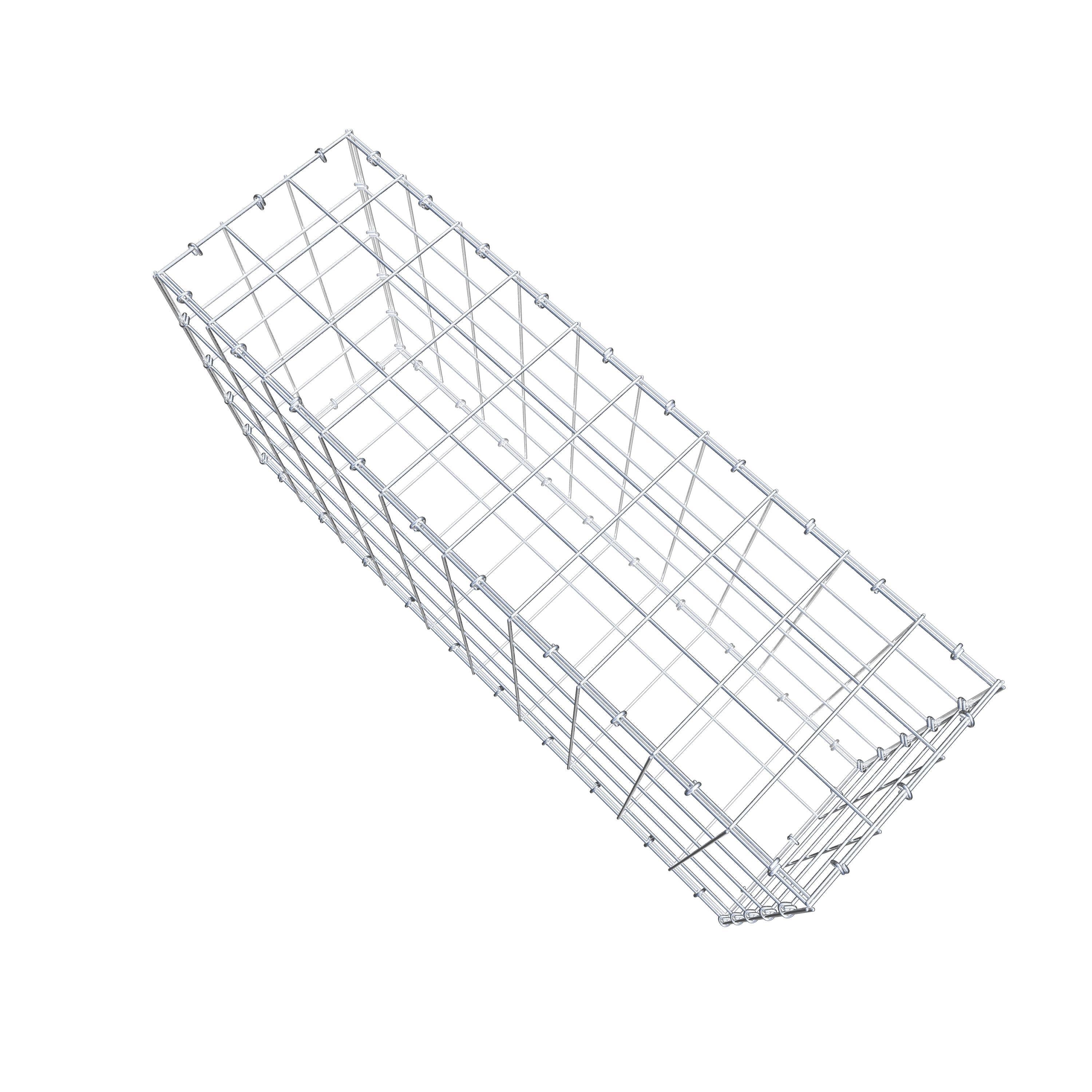 Gavión 100 cm x 50 cm x 30 cm (L x A x P), malla 10 cm x 10 cm, anillo en C