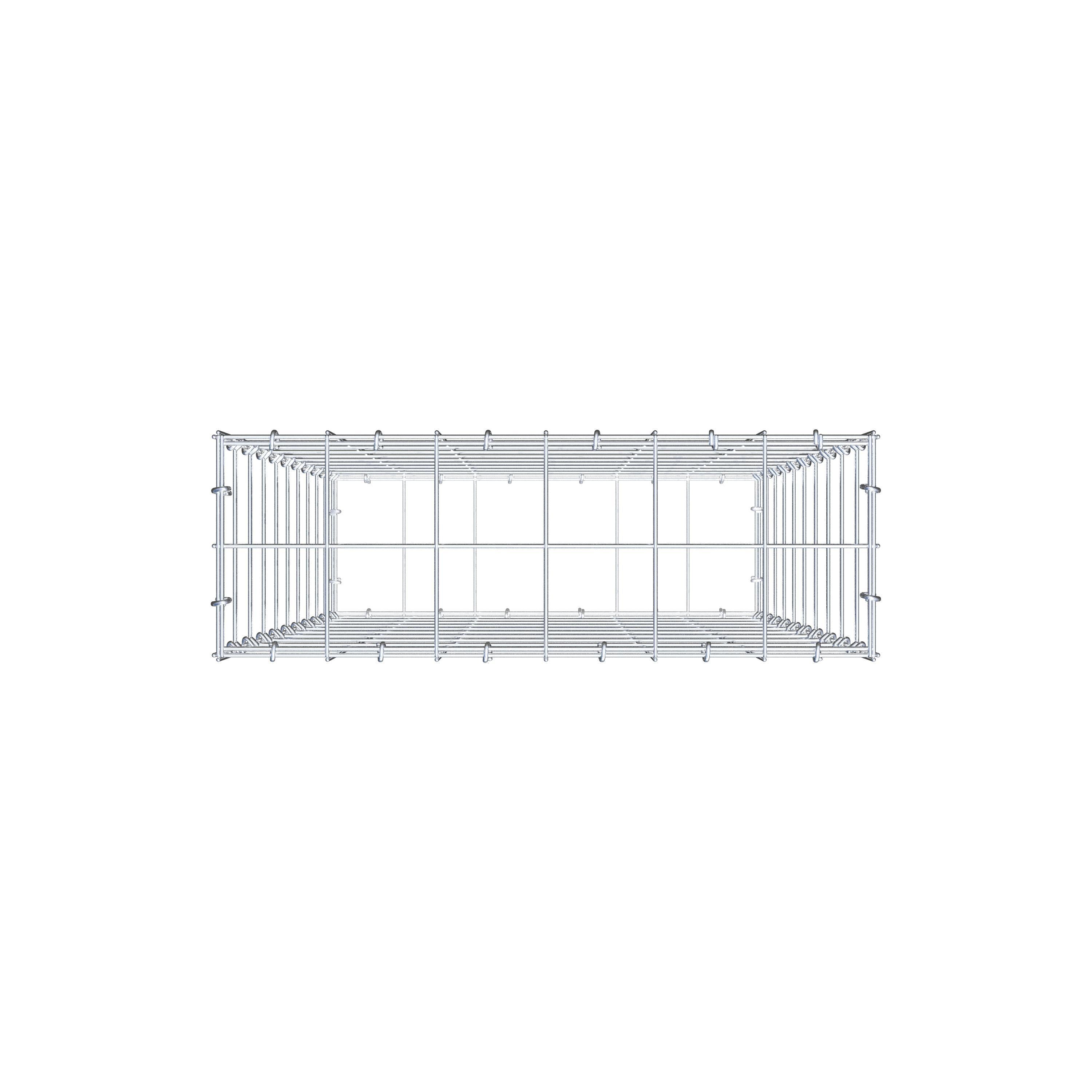 Gabion 100 cm x 60 cm x 20 cm (L x H x D), maskstorlek 10 cm x 10 cm, C-ring