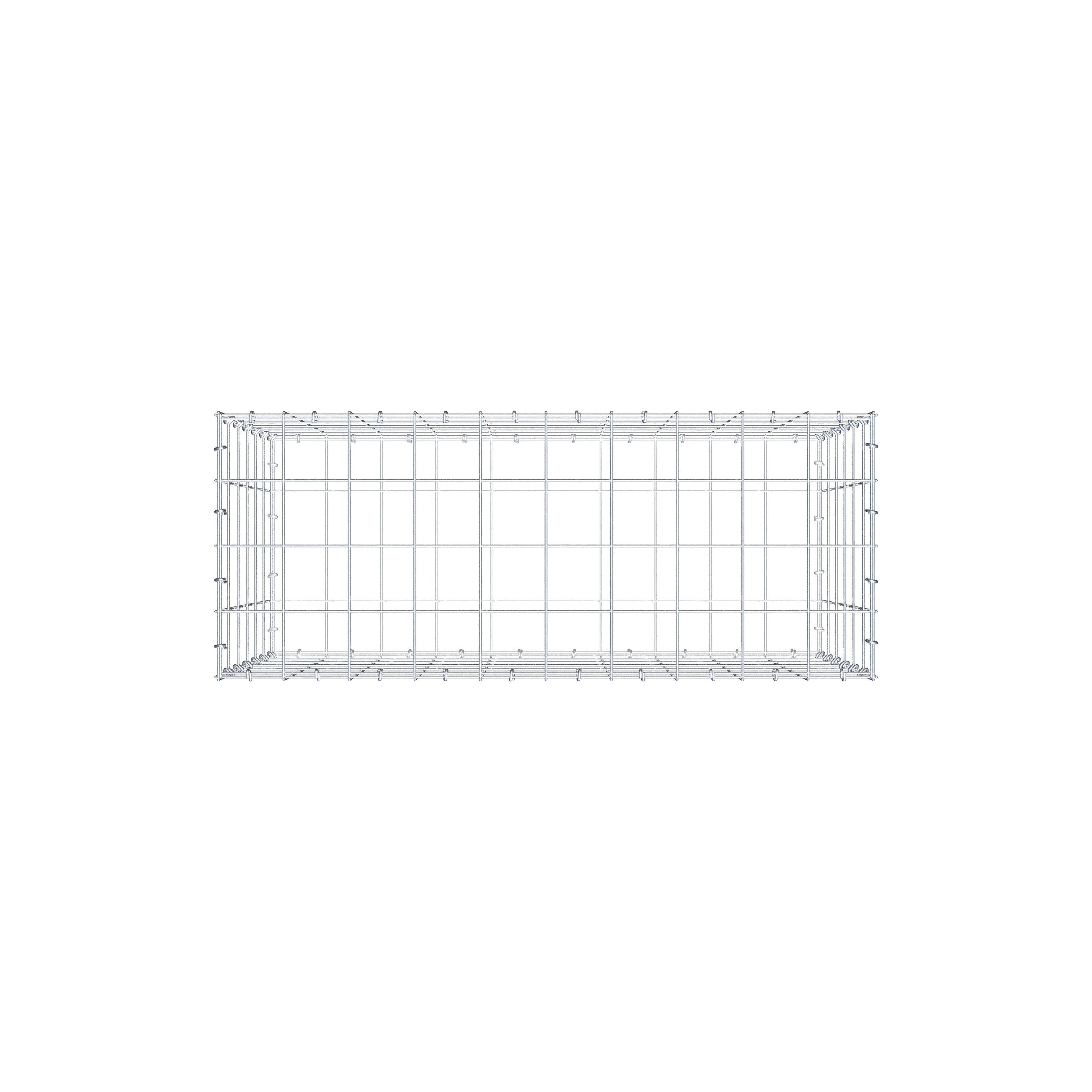 Gabion 100 cm x 60 cm x 40 cm (L x H x D), maskestørrelse 10 cm x 10 cm, C-ring