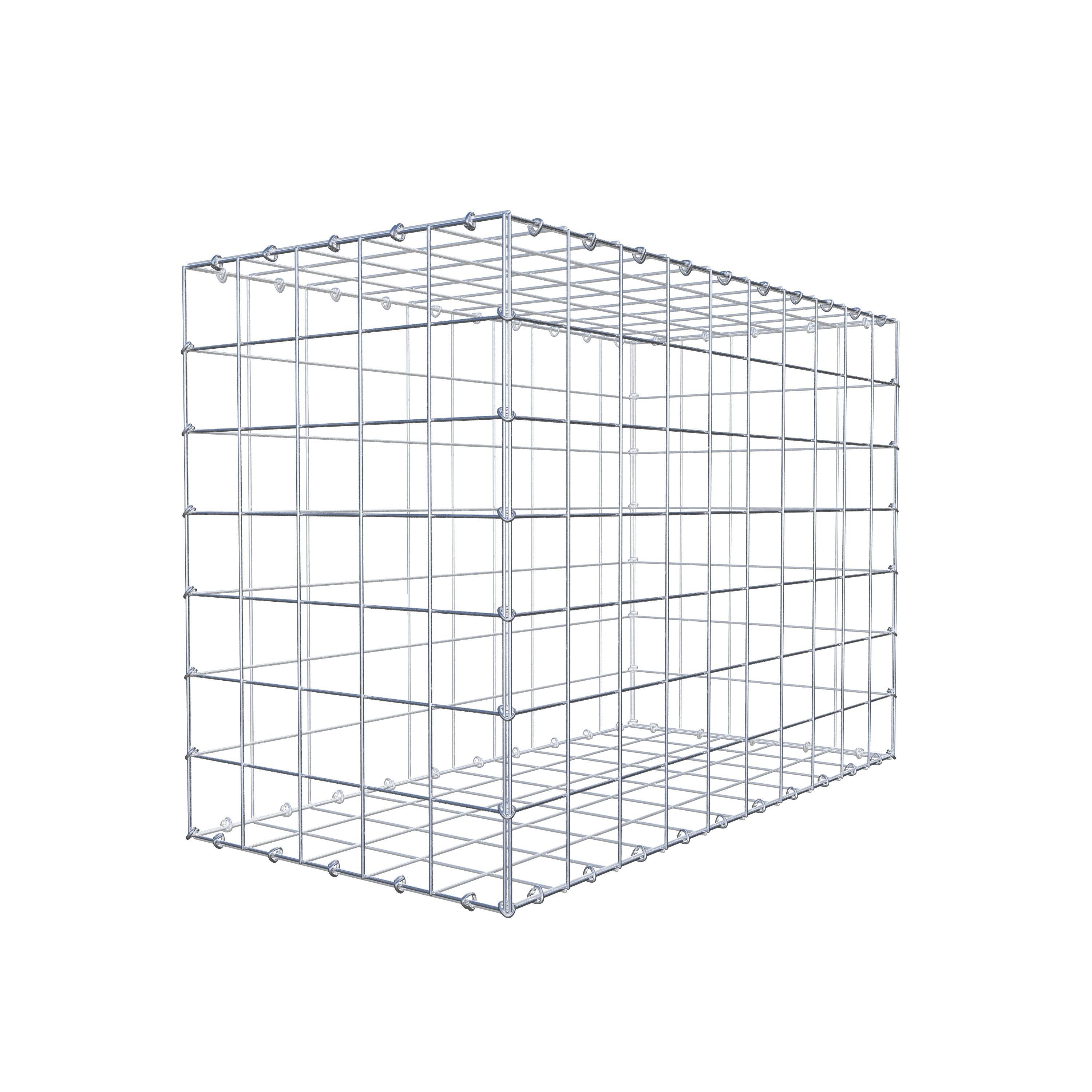Gabione 100 cm x 70 cm x 50 cm (L x H x T), Maschenweite 10 cm x 10 cm, C-Ring