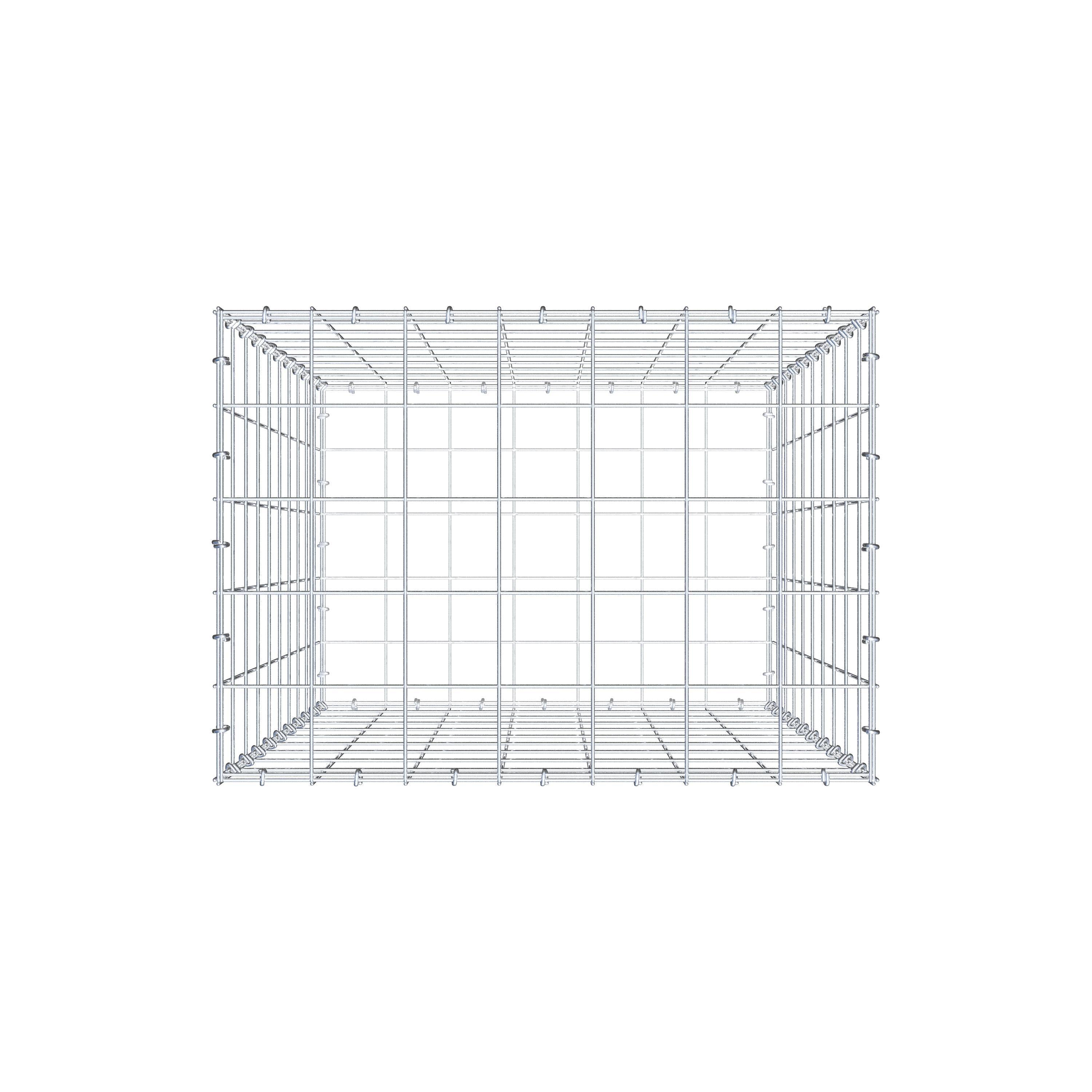 Gabione 100 cm x 70 cm x 50 cm (L x H x T), Maschenweite 10 cm x 10 cm, C-Ring
