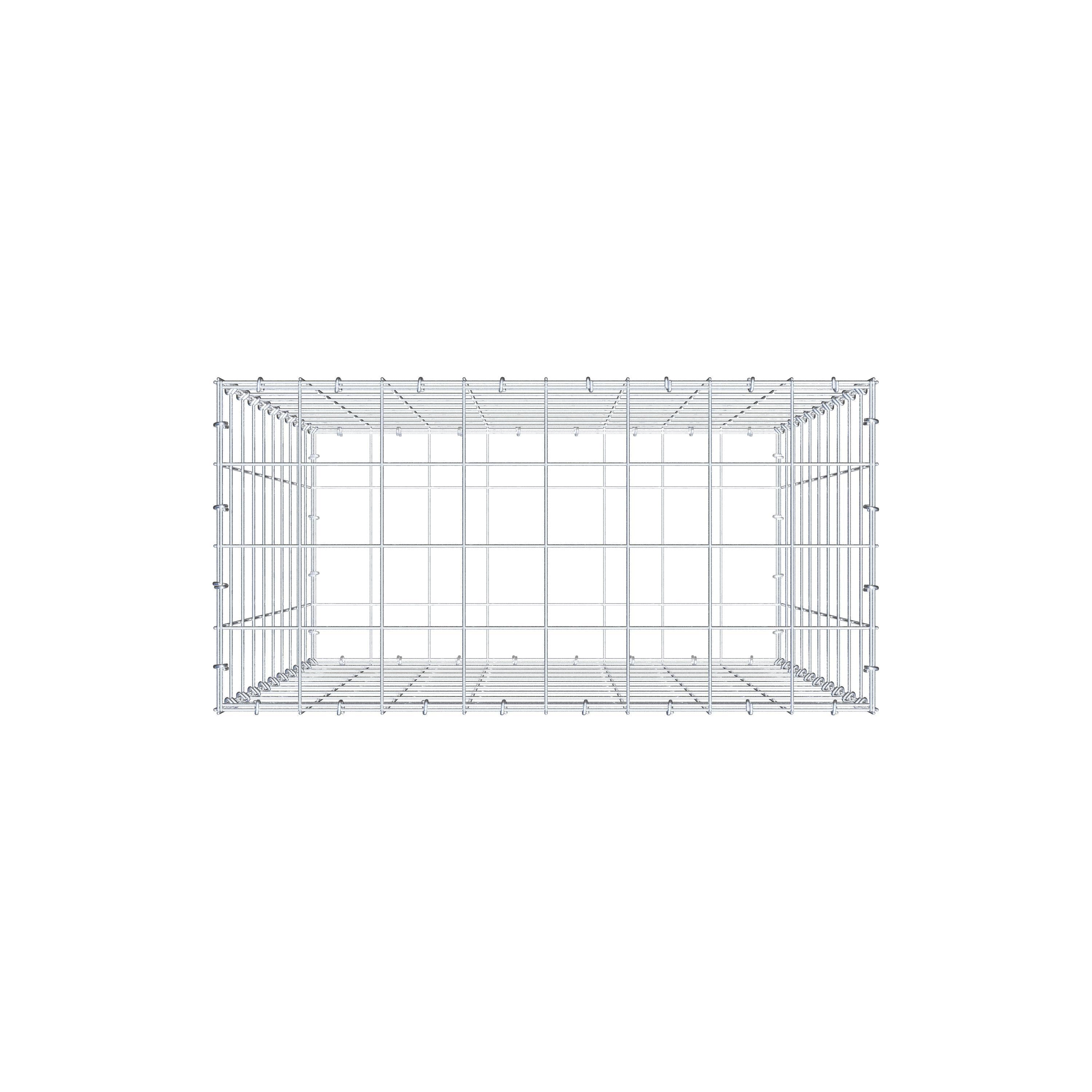 Gabion 100 cm x 80 cm x 40 cm (L x H x P), mailles 10 cm x 10 cm, anneau en C