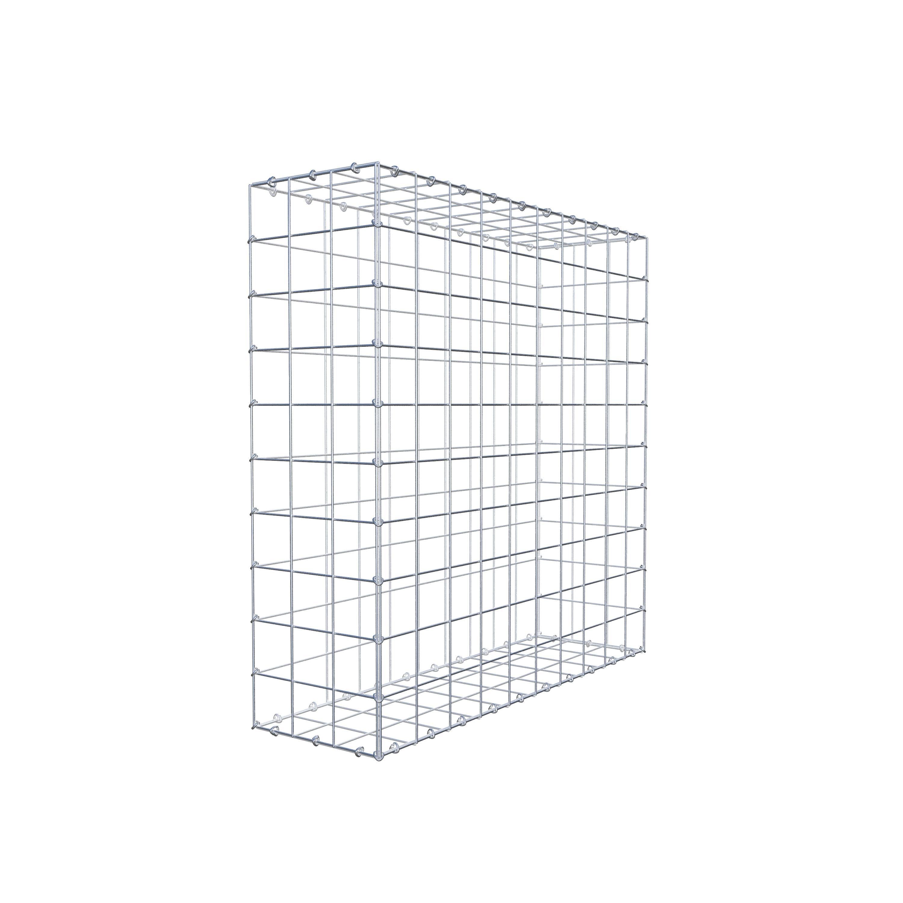 Gavión 100 cm x 100 cm x 30 cm (L x A x P), malla 10 cm x 10 cm, anillo en C