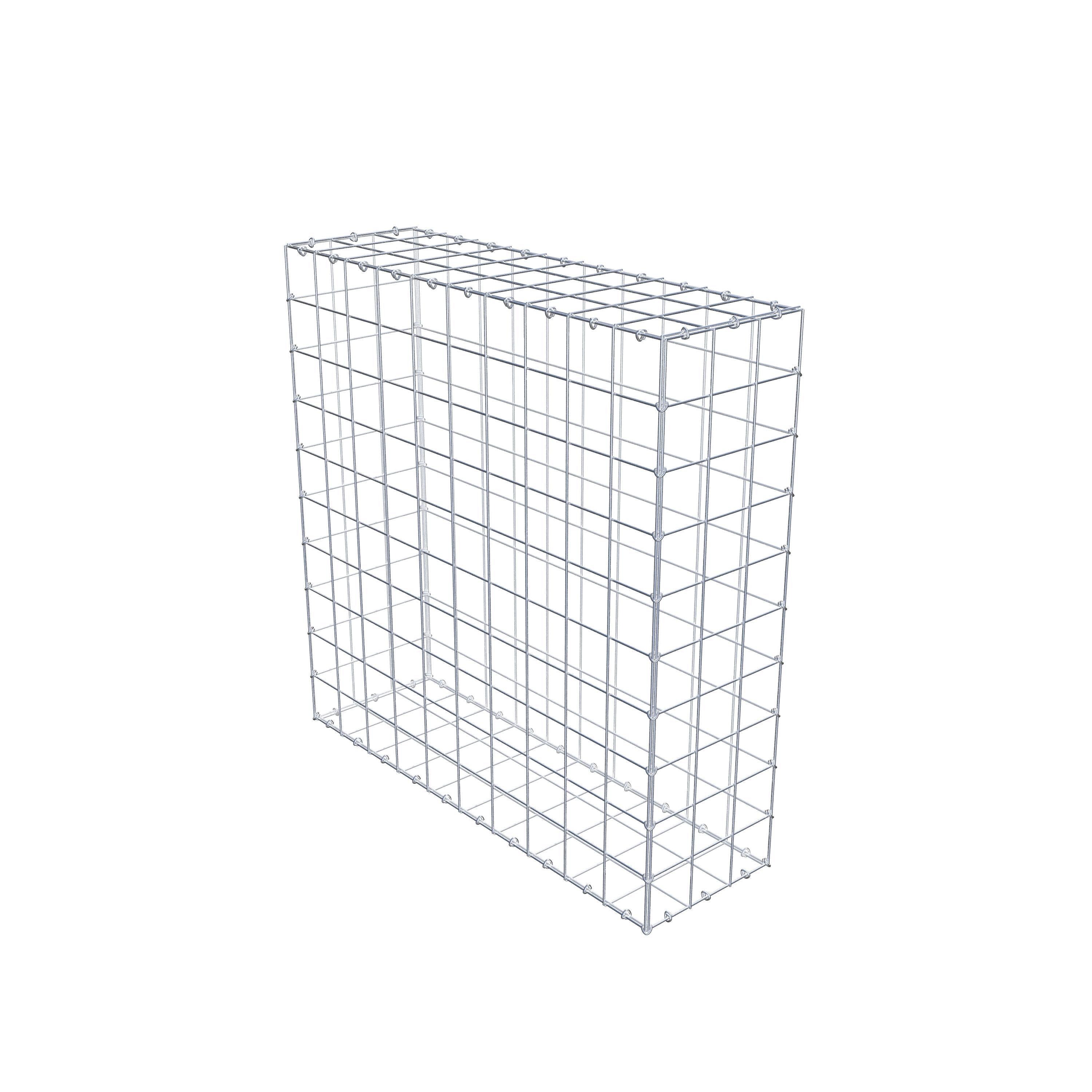 Gabion 100 cm x 100 cm x 30 cm (L x H x P), mailles 10 cm x 10 cm, anneau en C