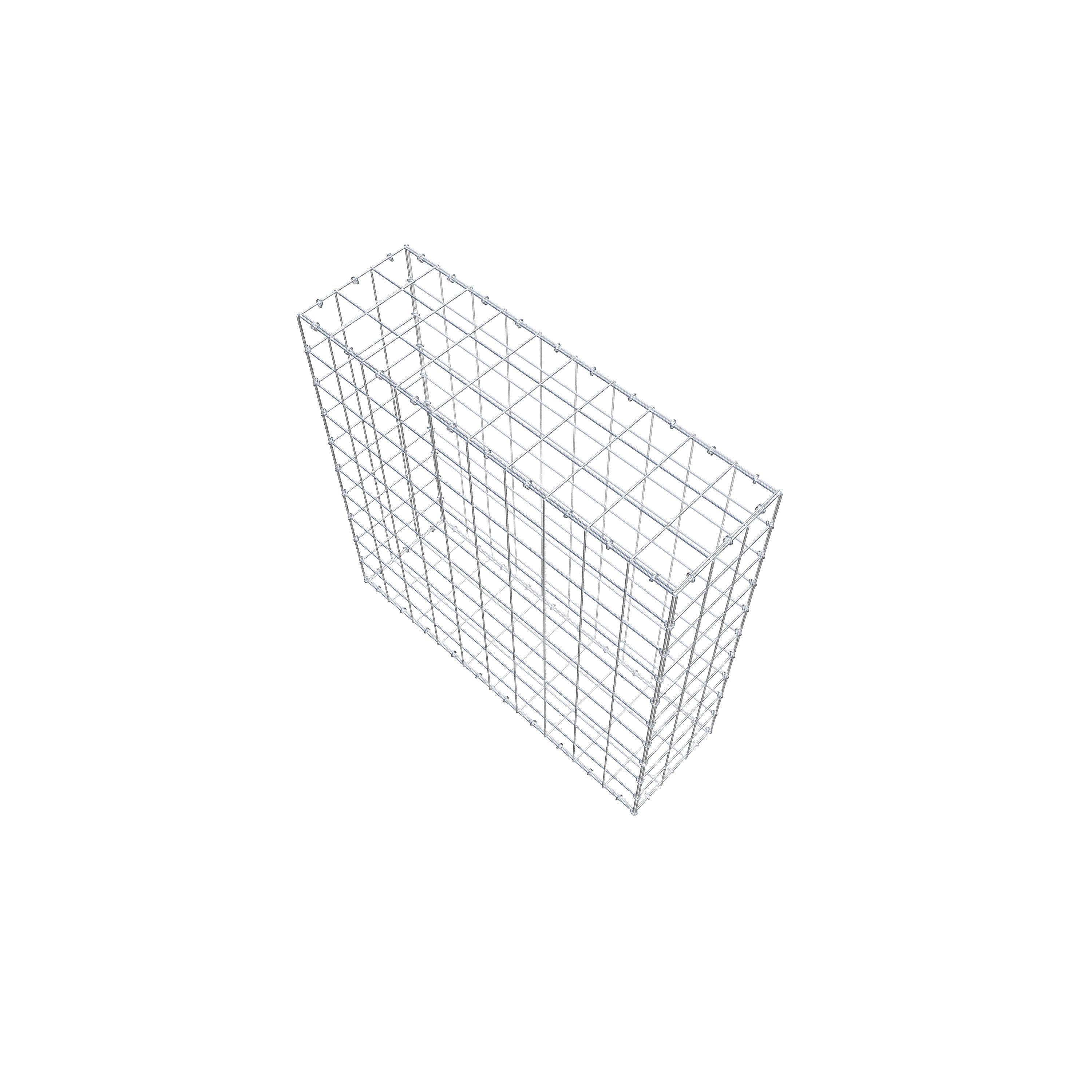 Gavión 100 cm x 100 cm x 30 cm (L x A x P), malla 10 cm x 10 cm, anillo en C