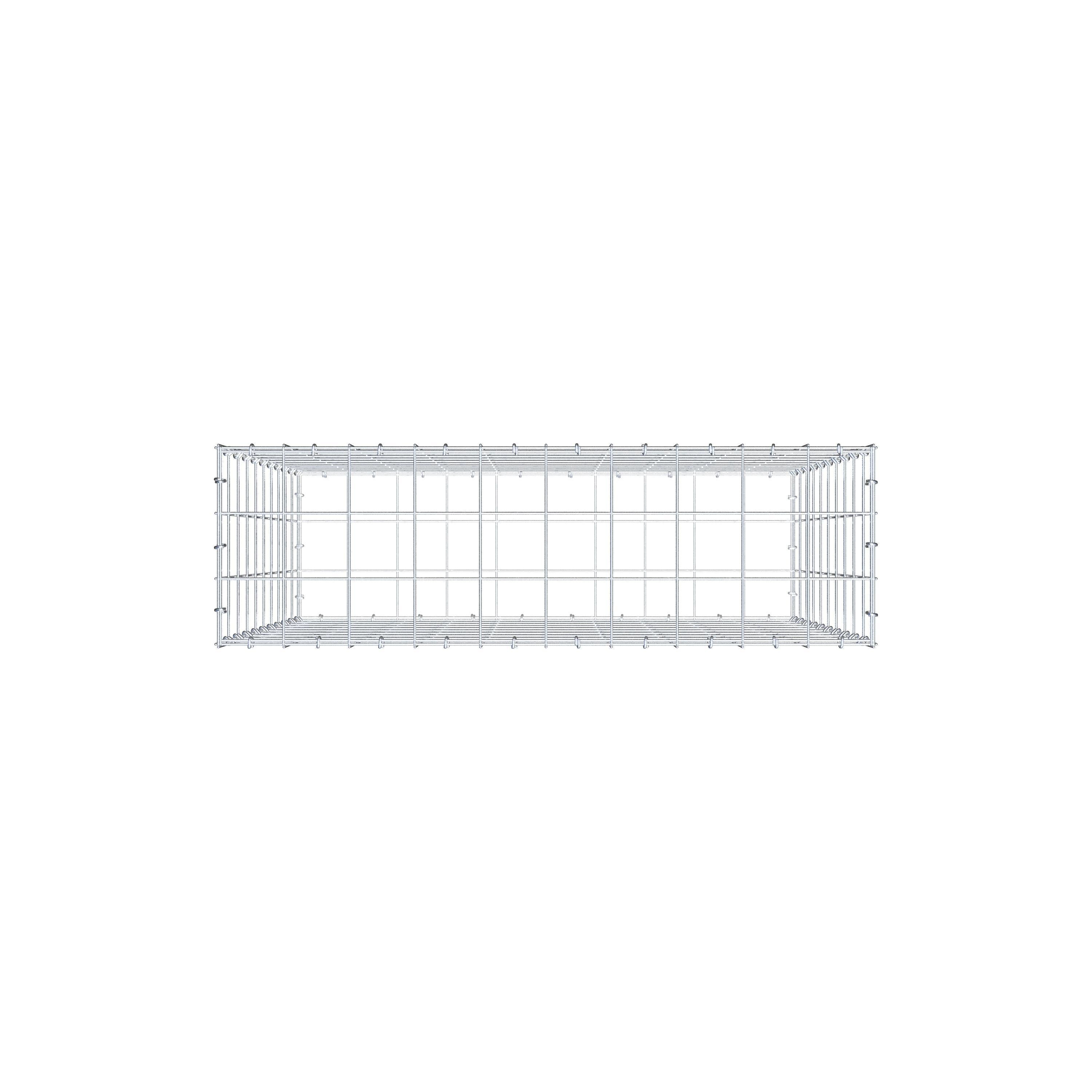 Gavión 100 cm x 100 cm x 30 cm (L x A x P), malla 10 cm x 10 cm, anillo en C
