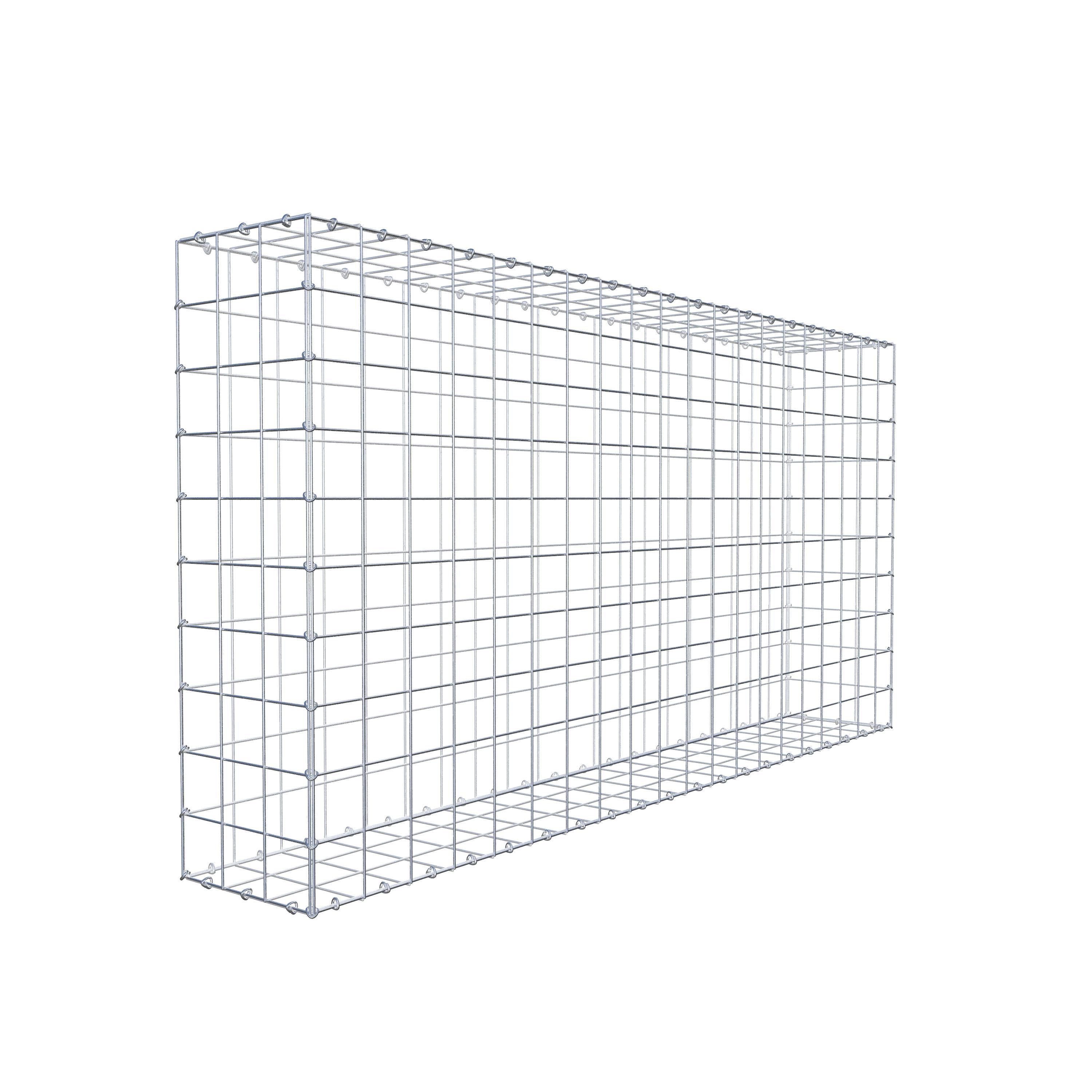 Gavión 200 cm x 100 cm x 30 cm (L x A x P), malla 10 cm x 10 cm, anillo en C