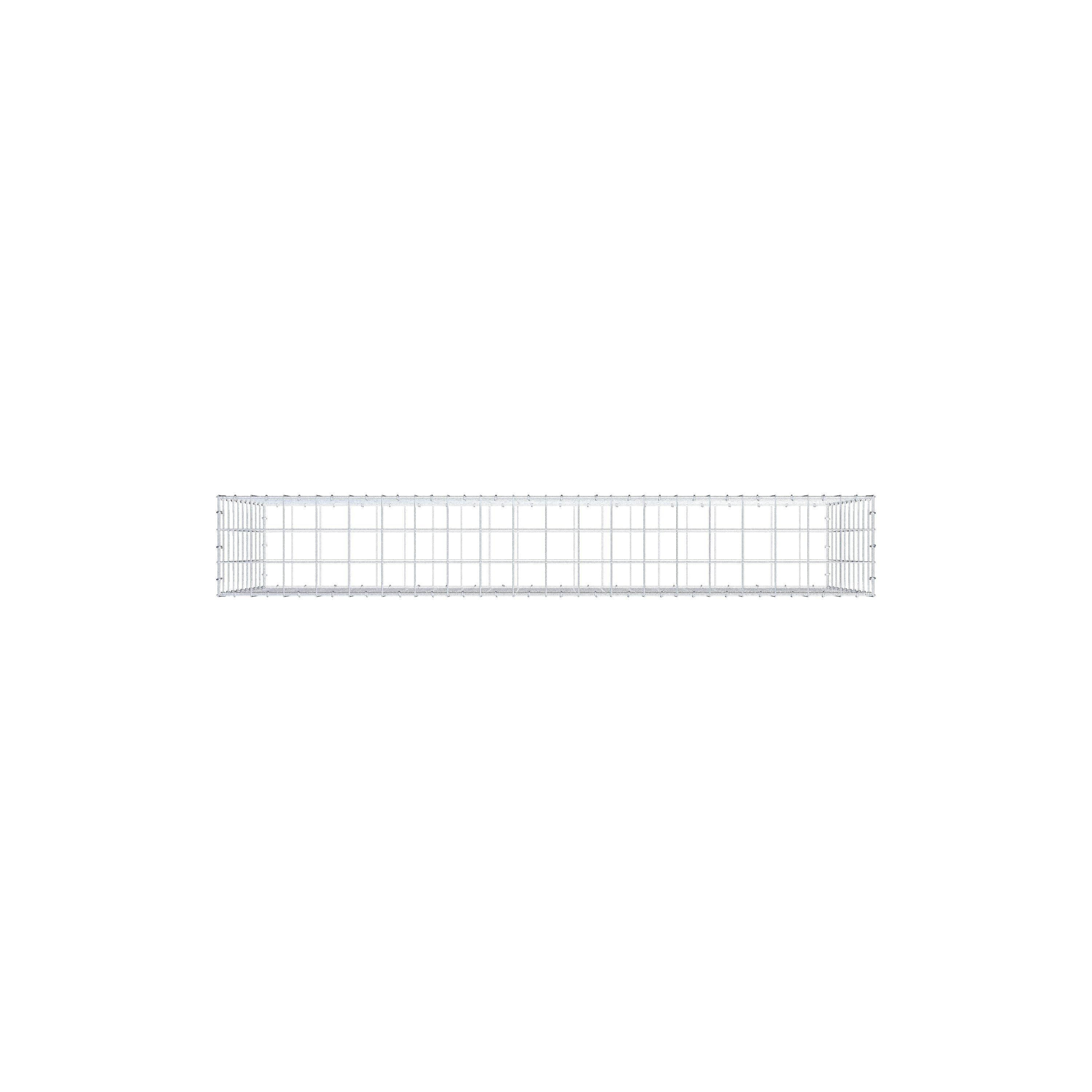 Gavión 200 cm x 100 cm x 30 cm (L x A x P), malla 10 cm x 10 cm, anillo en C