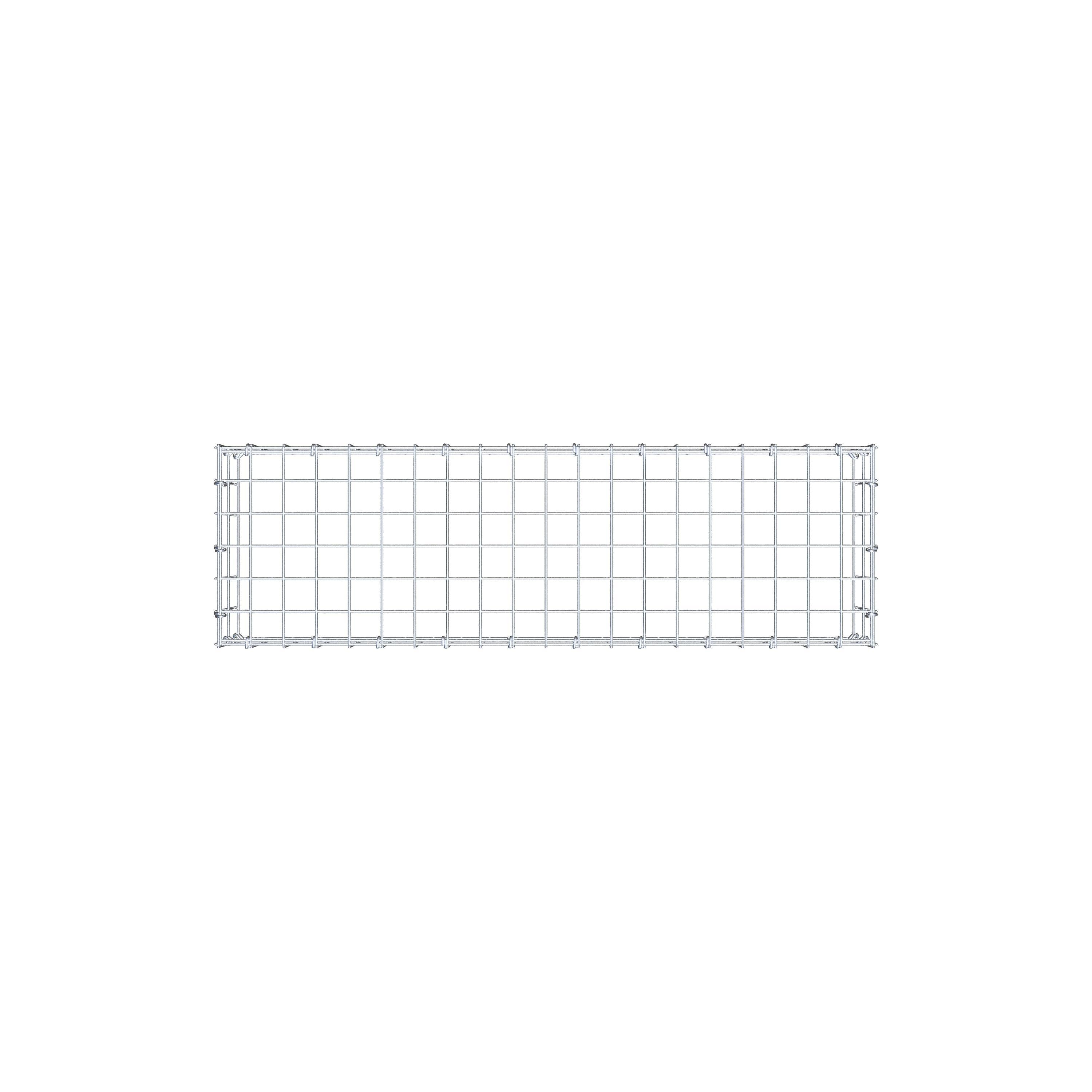 Anbaugabione Typ 3 100 cm x 20 cm x 30 cm (L x H x T), Maschenweite 5 cm x 10 cm, C-Ring