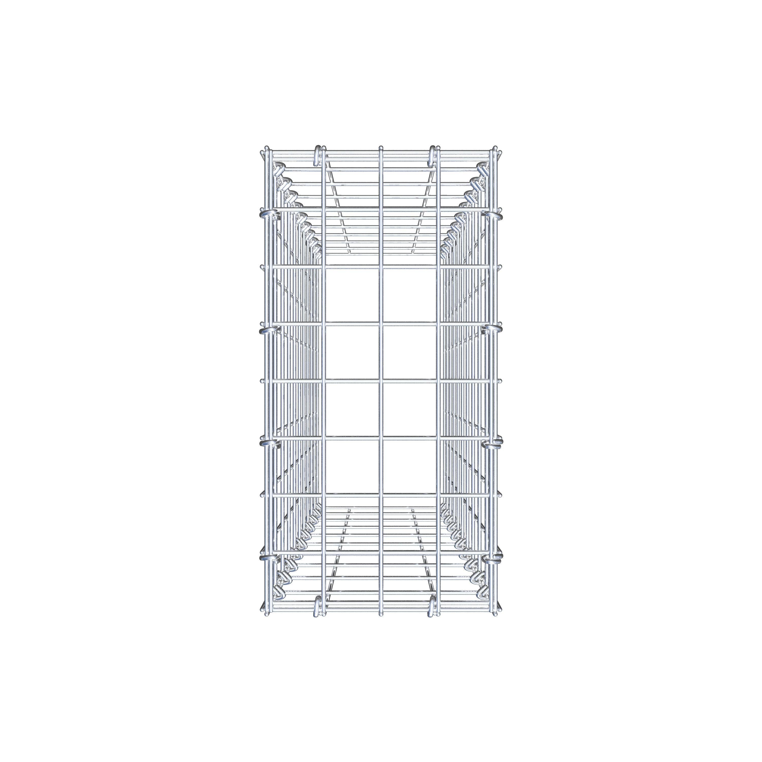 Anbaugabione Typ 3 100 cm x 20 cm x 40 cm (L x H x T), Maschenweite 5 cm x 10 cm, C-Ring
